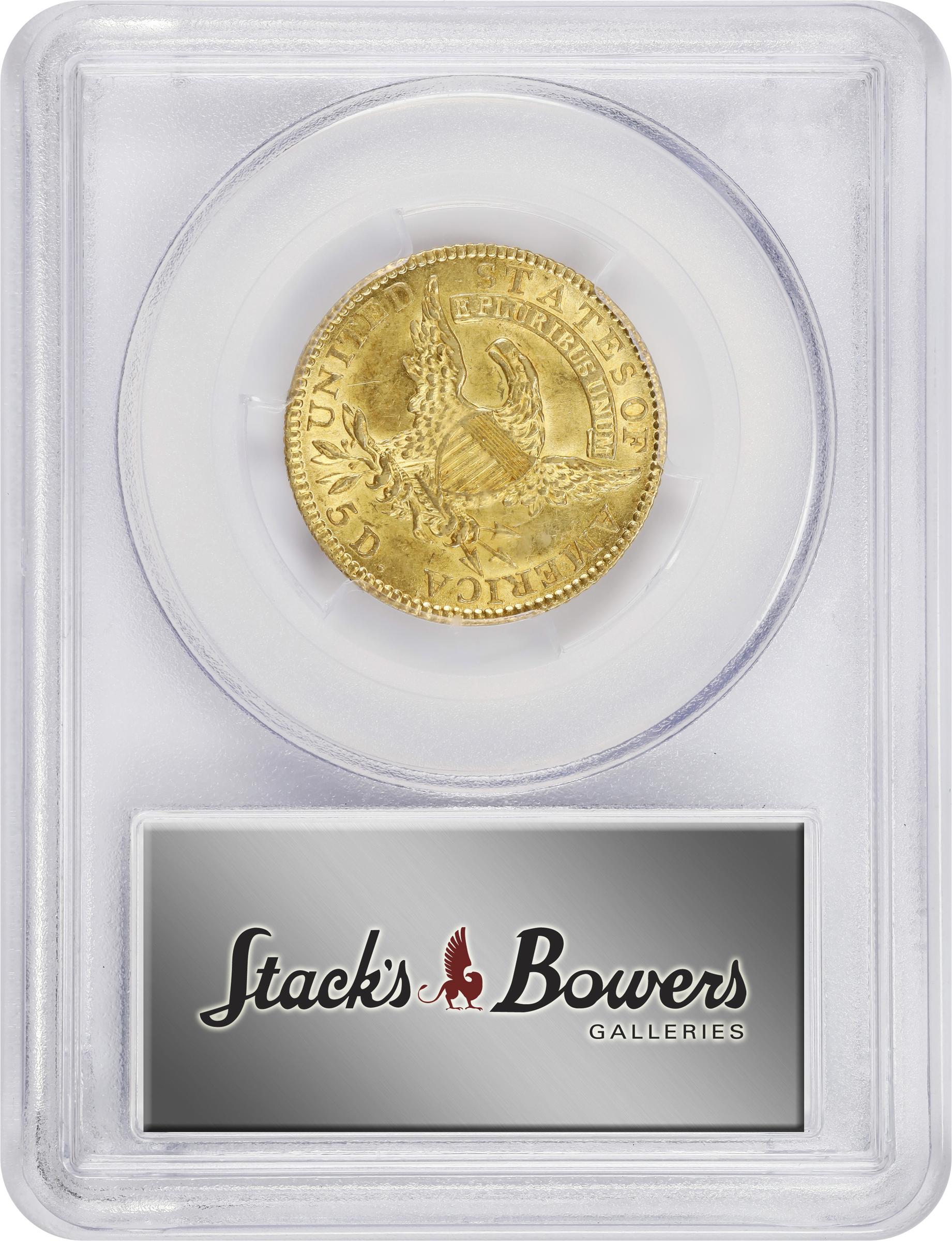 image for: 1818 Capped Head Left Half Eagle. BD-2. Rarity-4. STATESOF. MS-61 (PCGS). CAC.