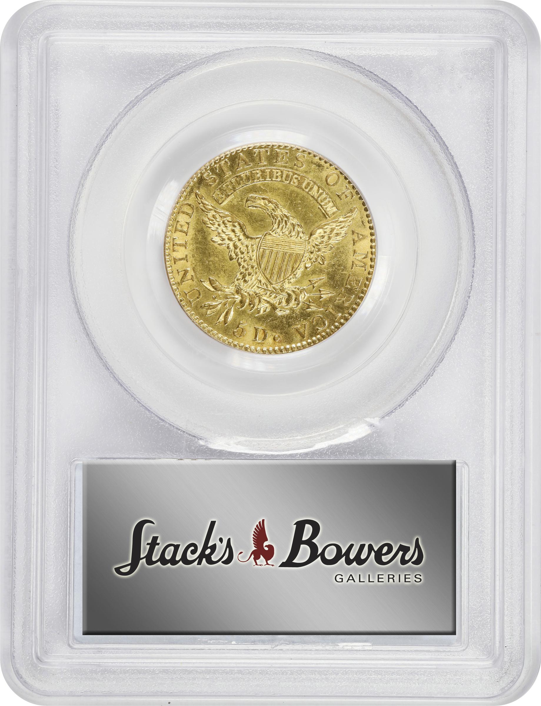 image for: 1824 Capped Head Left Half Eagle. BD-1. Rarity-5+. MS-62 (PCGS). CAC.