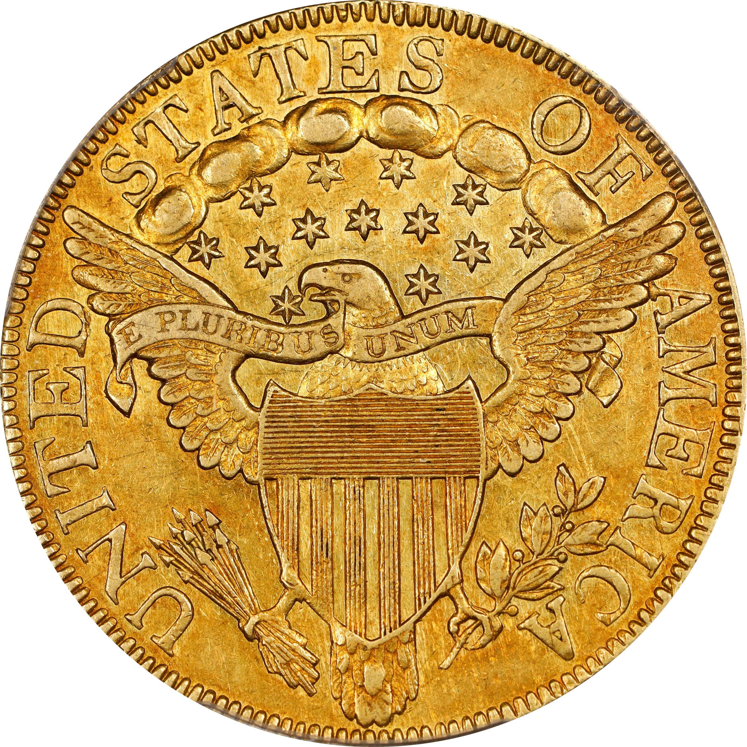 image for: 1803 Capped Bust Right Eagle. BD-2, Taraszka-27. Rarity-7. Small Reverse Stars. AU-53 (PCGS). CAC.