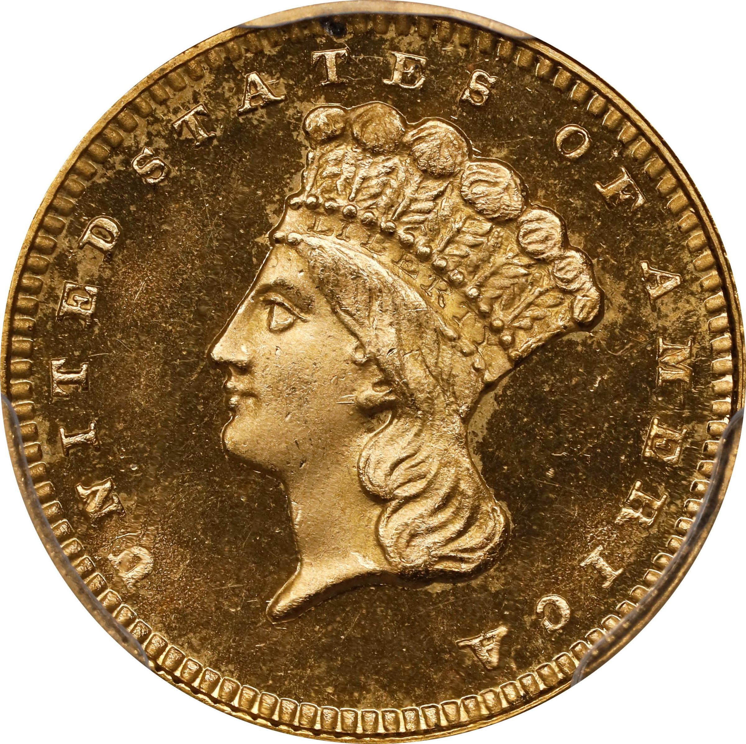 image for: 1860 Gold Dollar. JD-1. Rarity-6+. Proof-64 Deep Cameo (PCGS). CAC. CMQ-X.