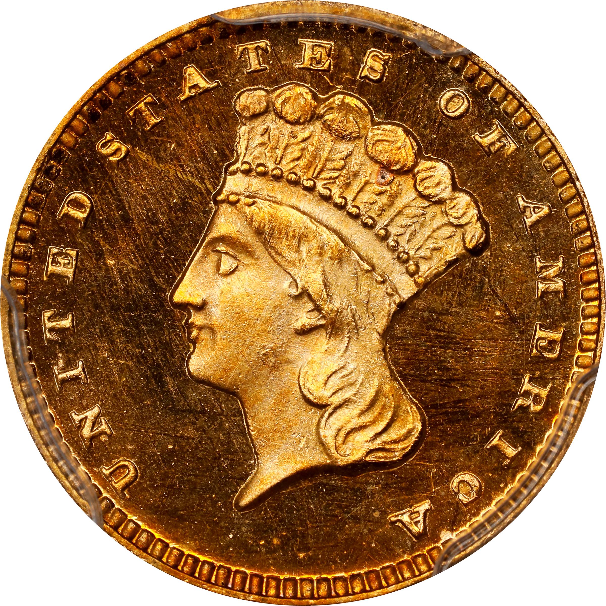 image for: 1874 Gold Dollar. JD-1. Rarity-7-. Proof-65+ Deep Cameo (PCGS). CAC.