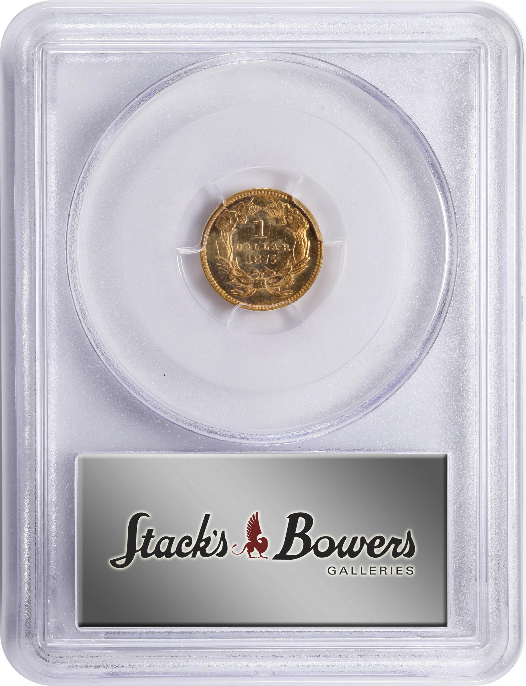 image for: 1875 Gold Dollar. MS-64+ (PCGS). CAC.