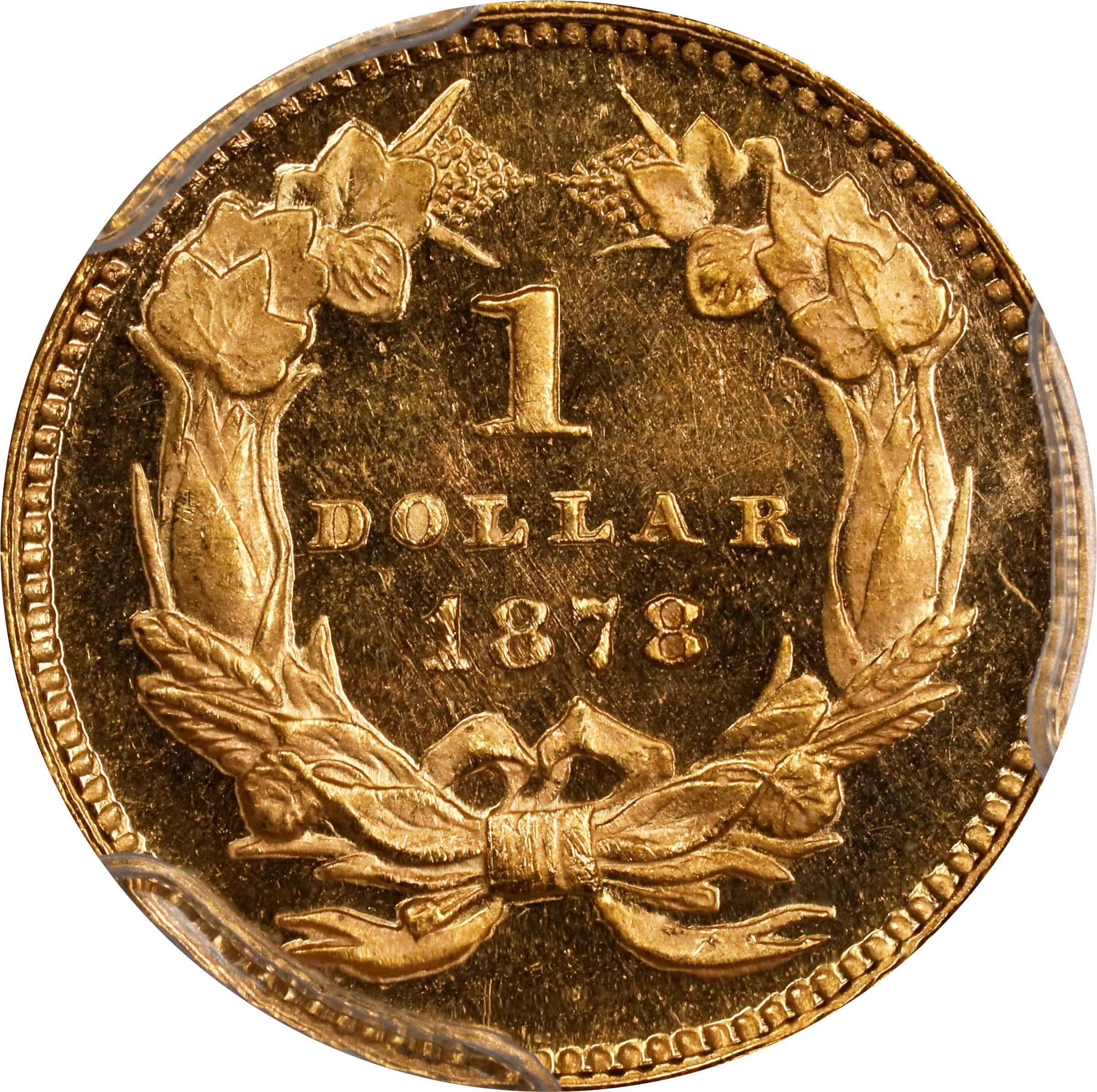 image for: 1878 Gold Dollar. JD-1. Rarity-6+. Proof-65 Deep Cameo (PCGS).