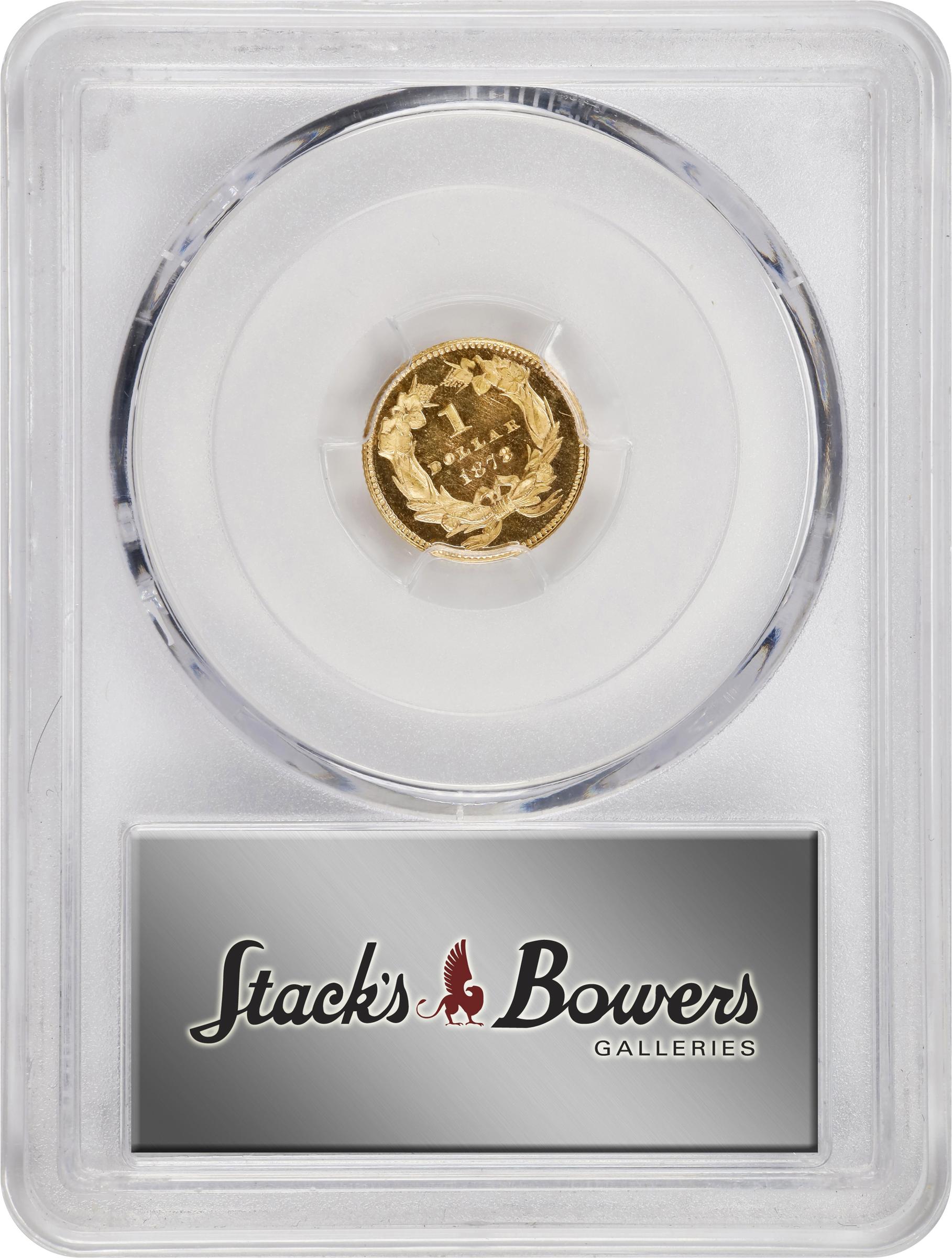 image for: 1878 Gold Dollar. JD-1. Rarity-6+. Proof-65 Deep Cameo (PCGS).