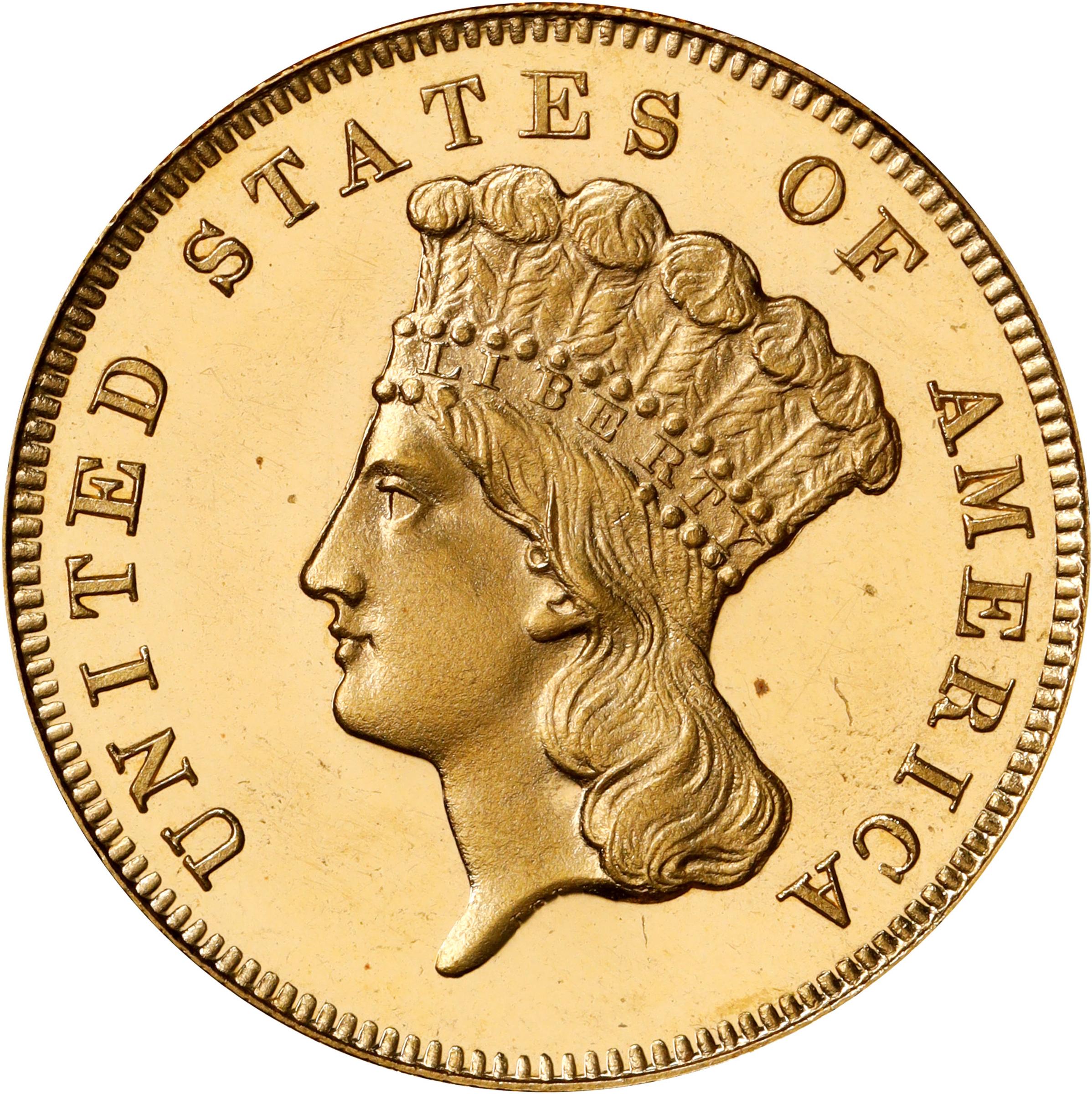 image for: 1862 Three-Dollar Gold Piece. JD-1. Rarity-6+. Proof-67 Deep Cameo (PCGS).