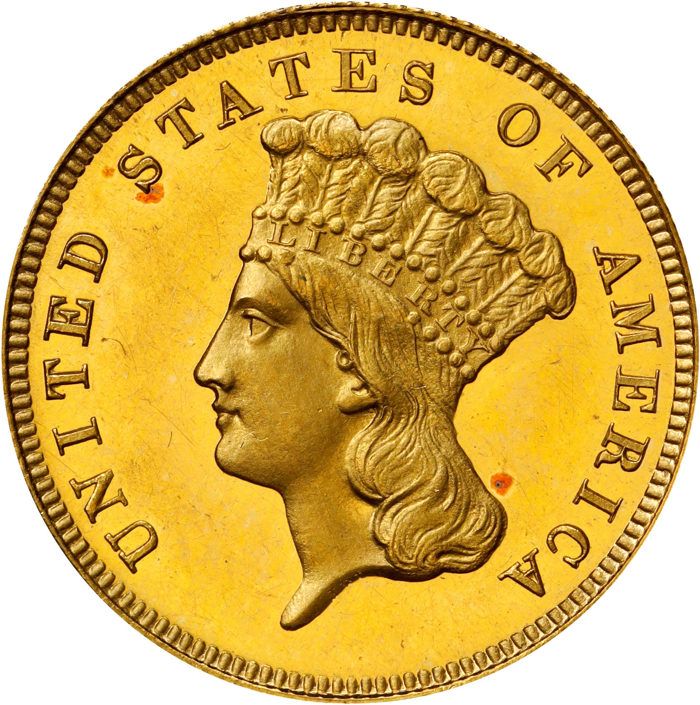 image for: 1864 Three-Dollar Gold Piece. JD-1. Rarity-6+. Proof-63 Deep Cameo (PCGS). CMQ.