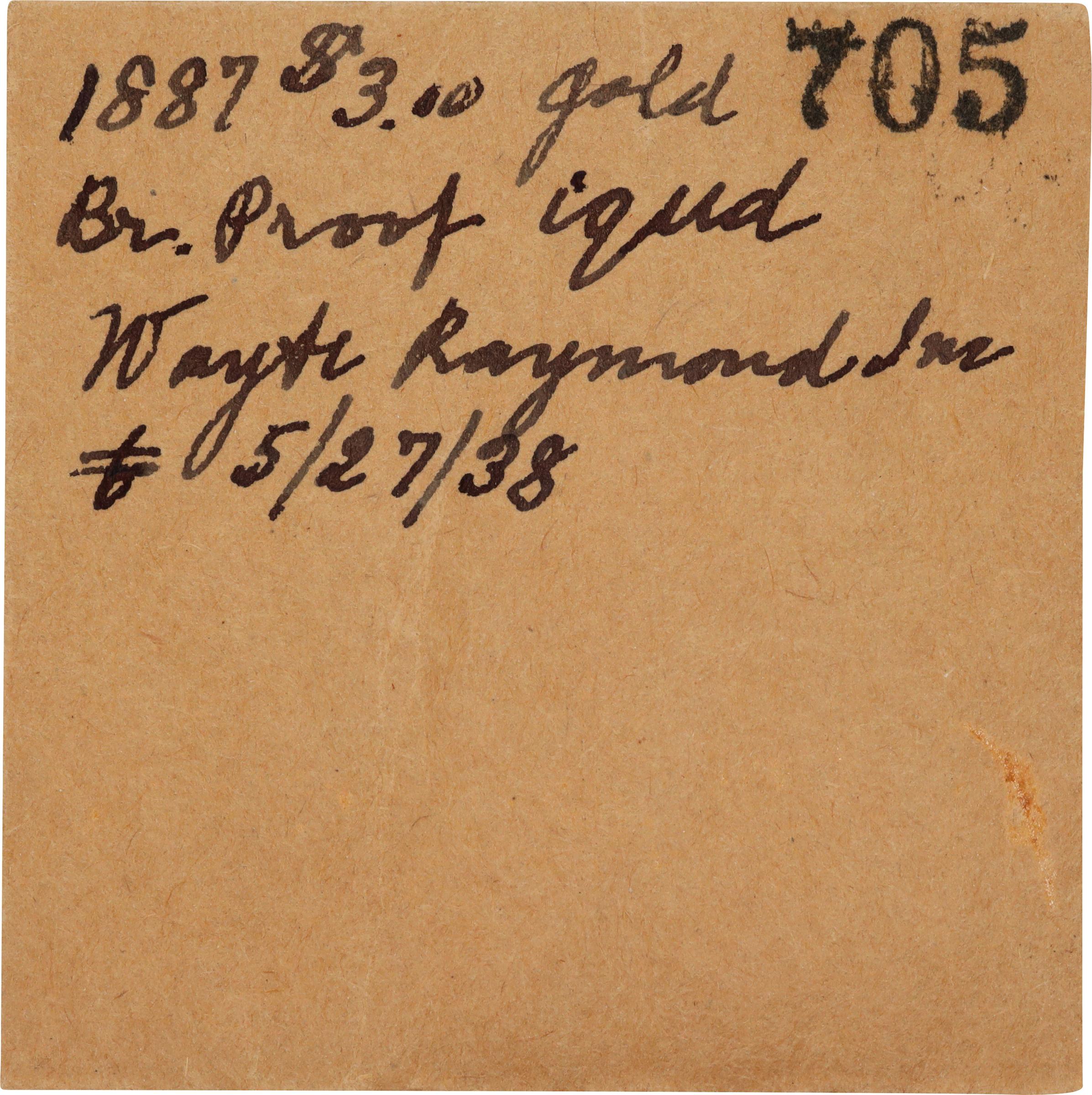 image for: 1887 Three-Dollar Gold Piece. JD-1. Rarity-4. Proof-65 Deep Cameo (PCGS). CAC. CMQ.