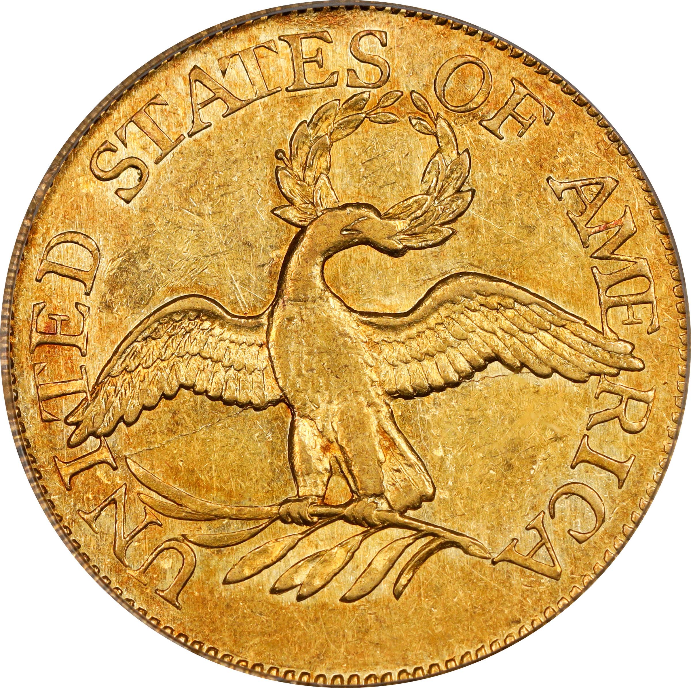 image for: 1797 Capped Bust Right Half Eagle. Small Eagle. BD-1. Rarity-7. 15 Stars, Wide Date. AU-58 (PCGS).