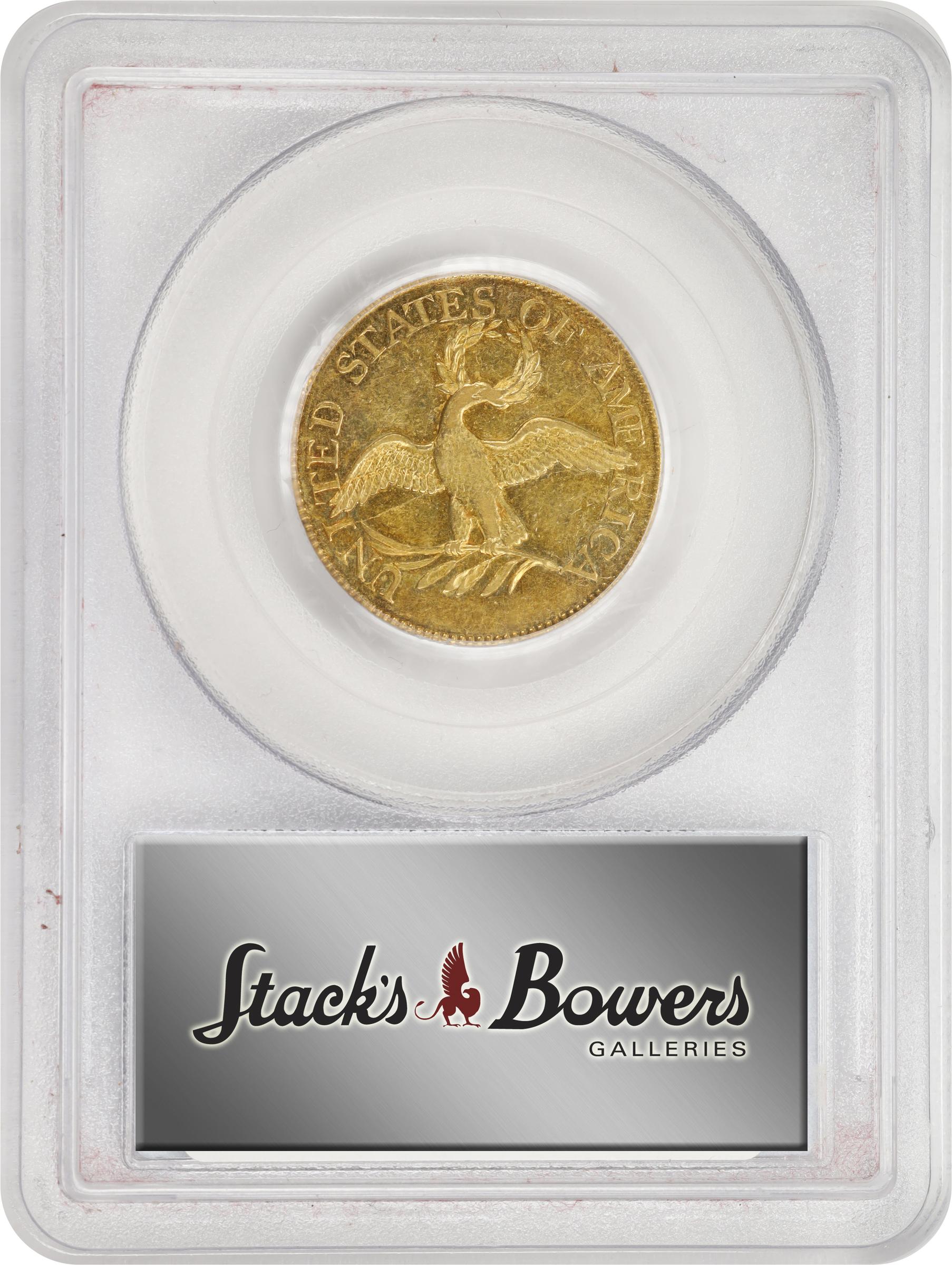 image for: 1797 Capped Bust Right Half Eagle. Small Eagle. BD-1. Rarity-7. 15 Stars, Wide Date. AU-58 (PCGS).
