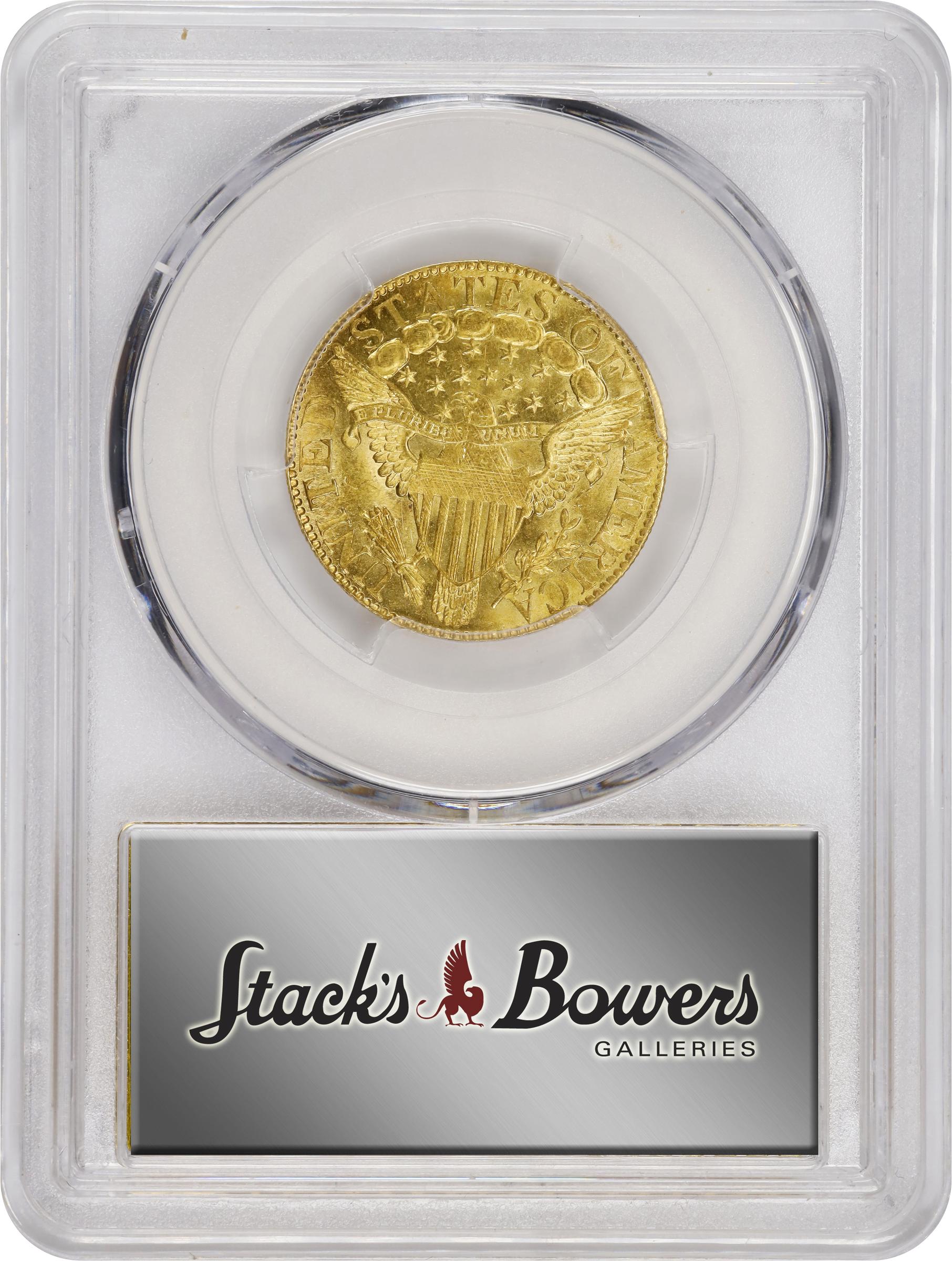 image for: 1806 Capped Bust Right Half Eagle. BD-4. Rarity-5+. Pointed-Top 6, Stars 8x5. MS-63+ (PCGS).