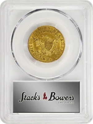 image for: 1820 Capped Head Left Half Eagle. BD-5. Rarity-6. Curved-Base 2, Large Letters. MS-63 (PCGS).