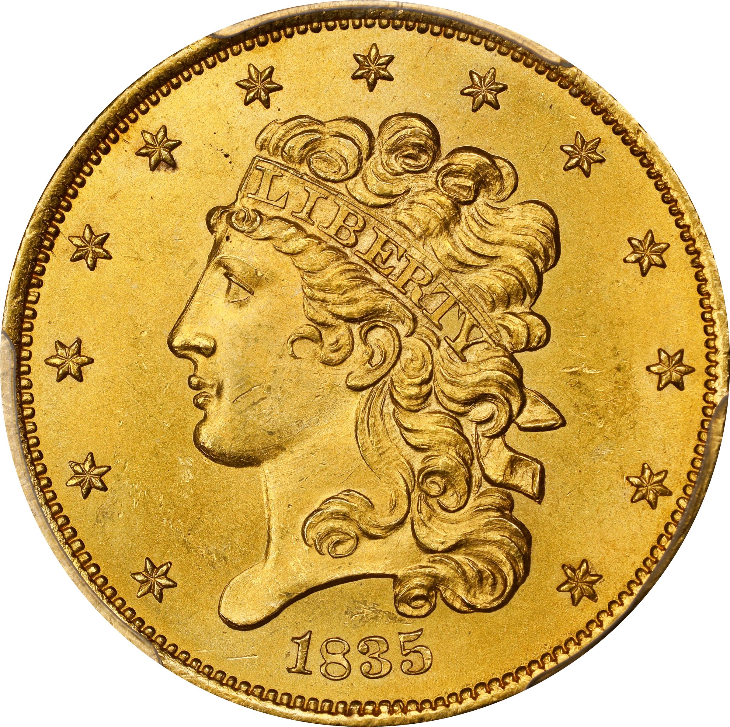 image for: 1835 Classic Head Half Eagle. HM-8. Rarity-3+. MS-64 (PCGS). CAC. CMQ.