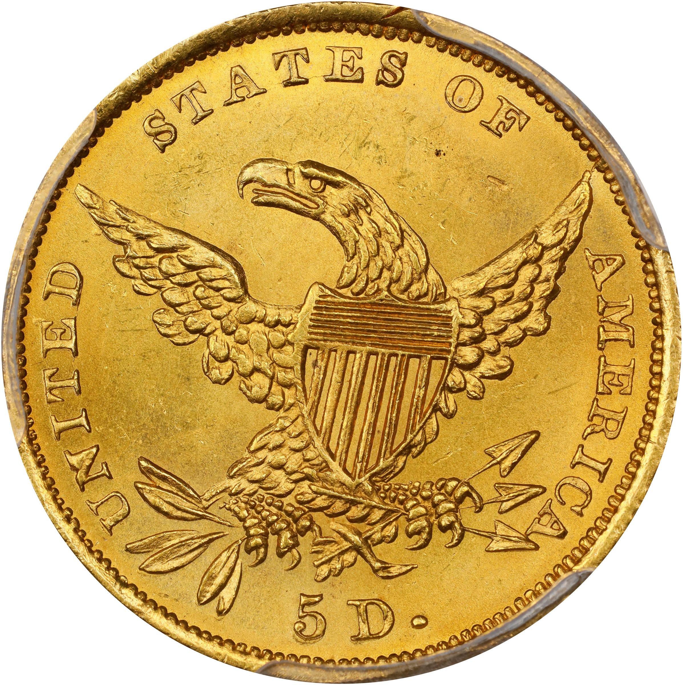 image for: 1835 Classic Head Half Eagle. HM-8. Rarity-3+. MS-64 (PCGS). CAC. CMQ.