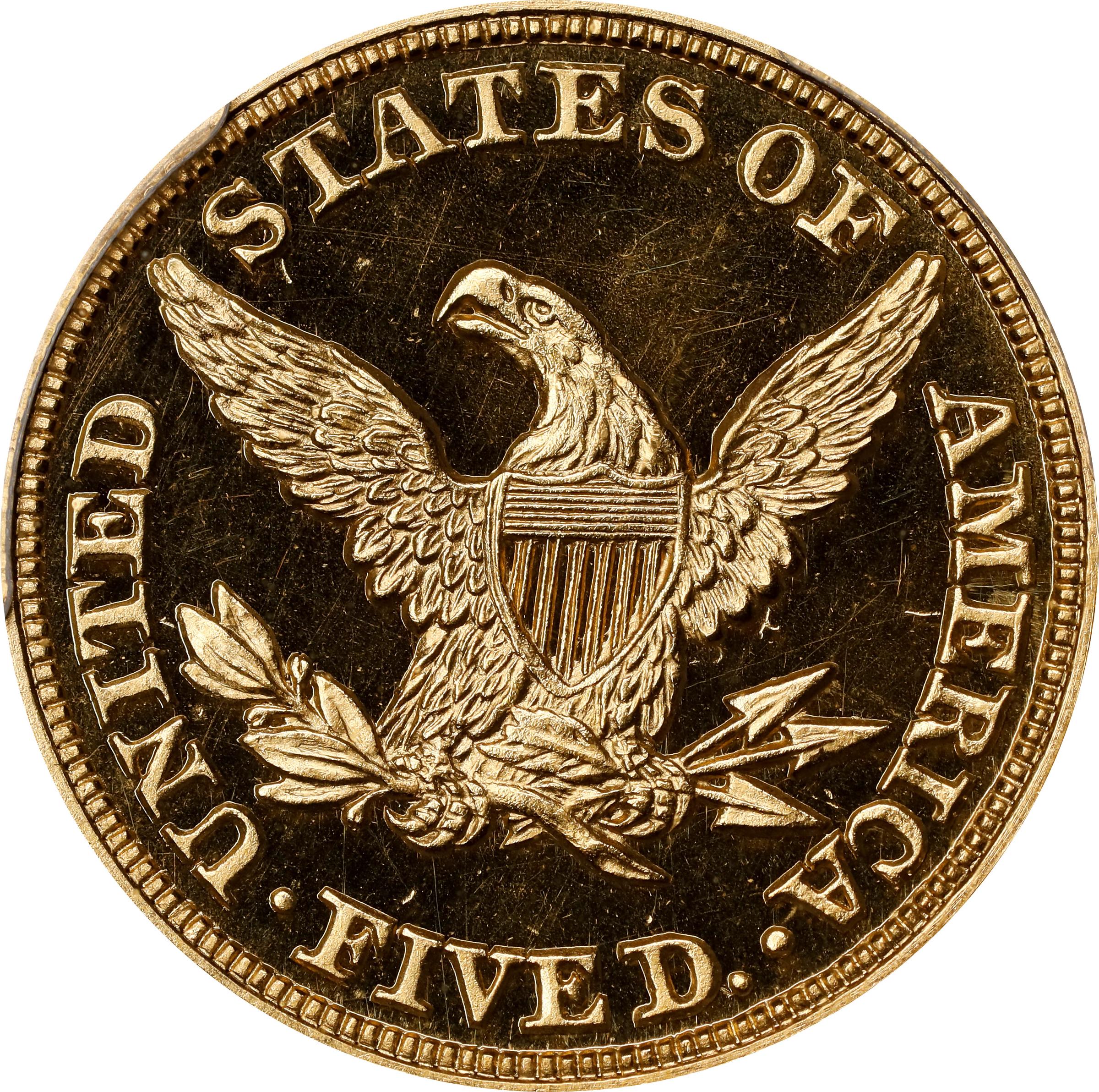 image for: 1858 Liberty Head Half Eagle. JD-1. Rarity-7. Proof-66 Deep Cameo (PCGS). CMQ.