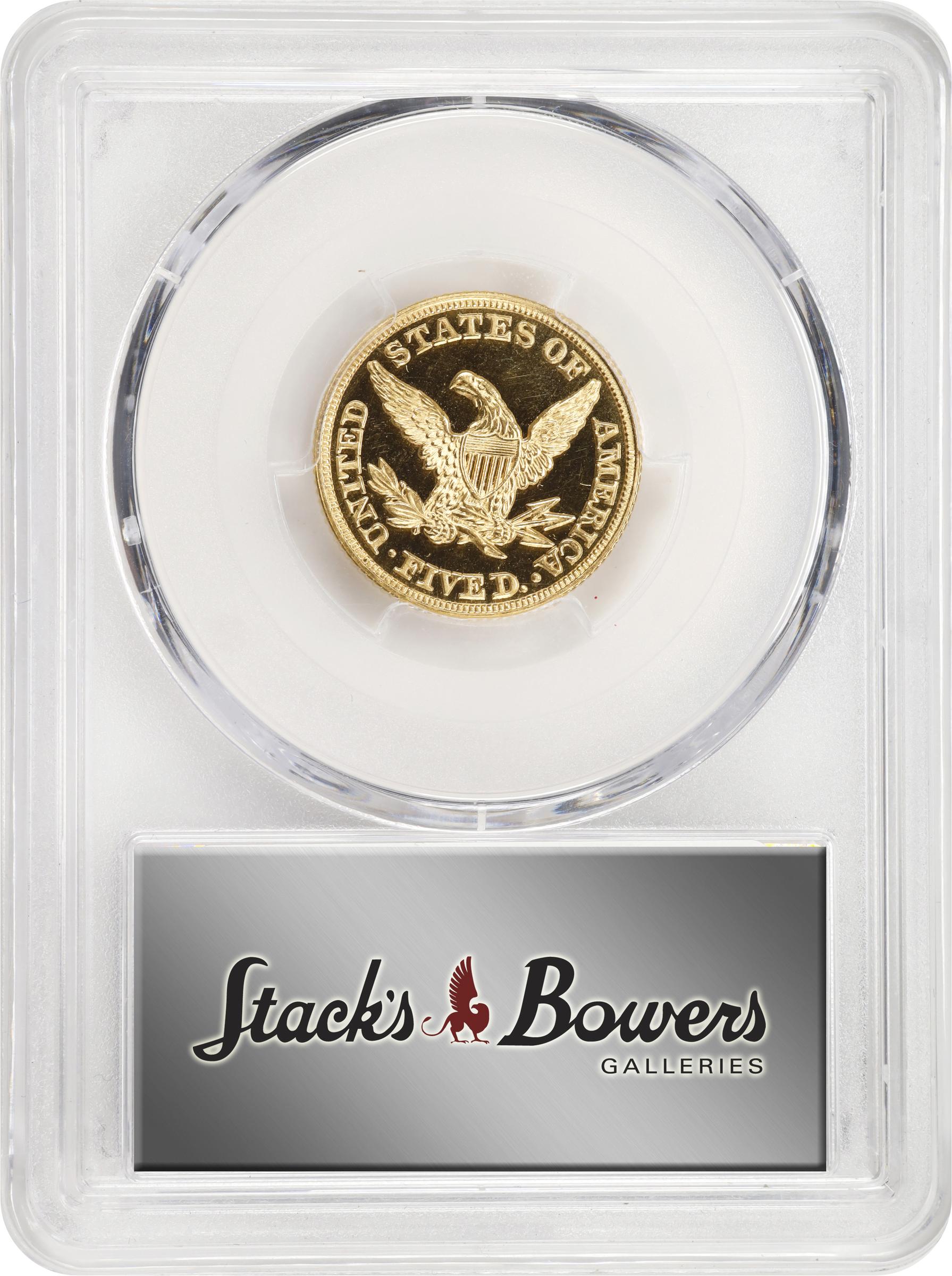 image for: 1858 Liberty Head Half Eagle. JD-1. Rarity-7. Proof-66 Deep Cameo (PCGS). CMQ.