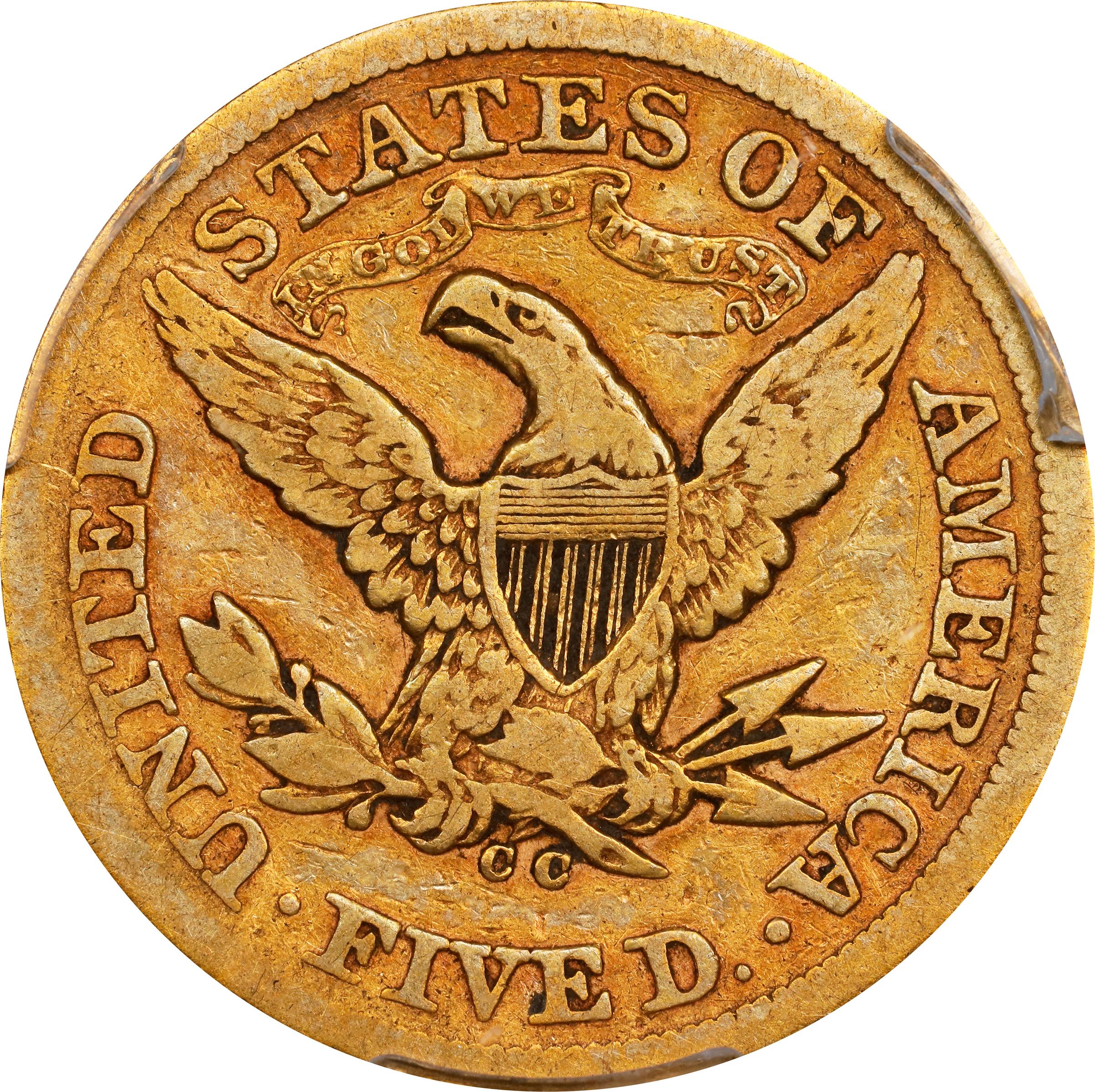 image for: 1870-CC Liberty Head Half Eagle. VF-25 (PCGS).
