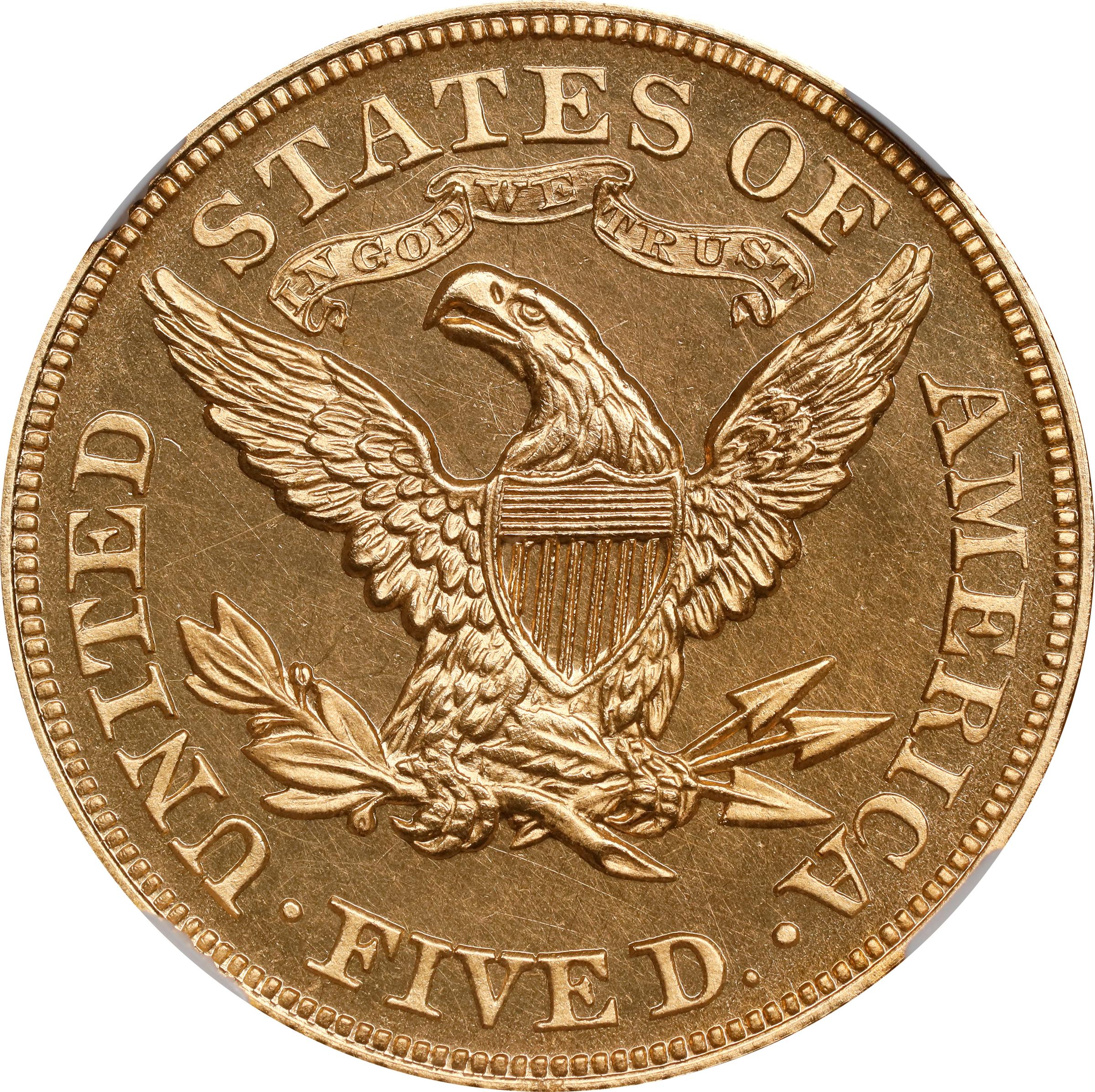 image for: 1877 Liberty Head Half Eagle. JD-1. Rarity-7-. Proof-65 Cameo (NGC).