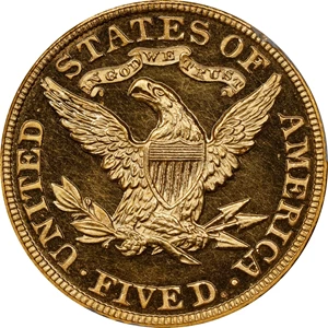 image for: 1890 Liberty Head Half Eagle. JD-1. Rarity-5. Proof-66 Deep Cameo (PCGS). CAC. CMQ.