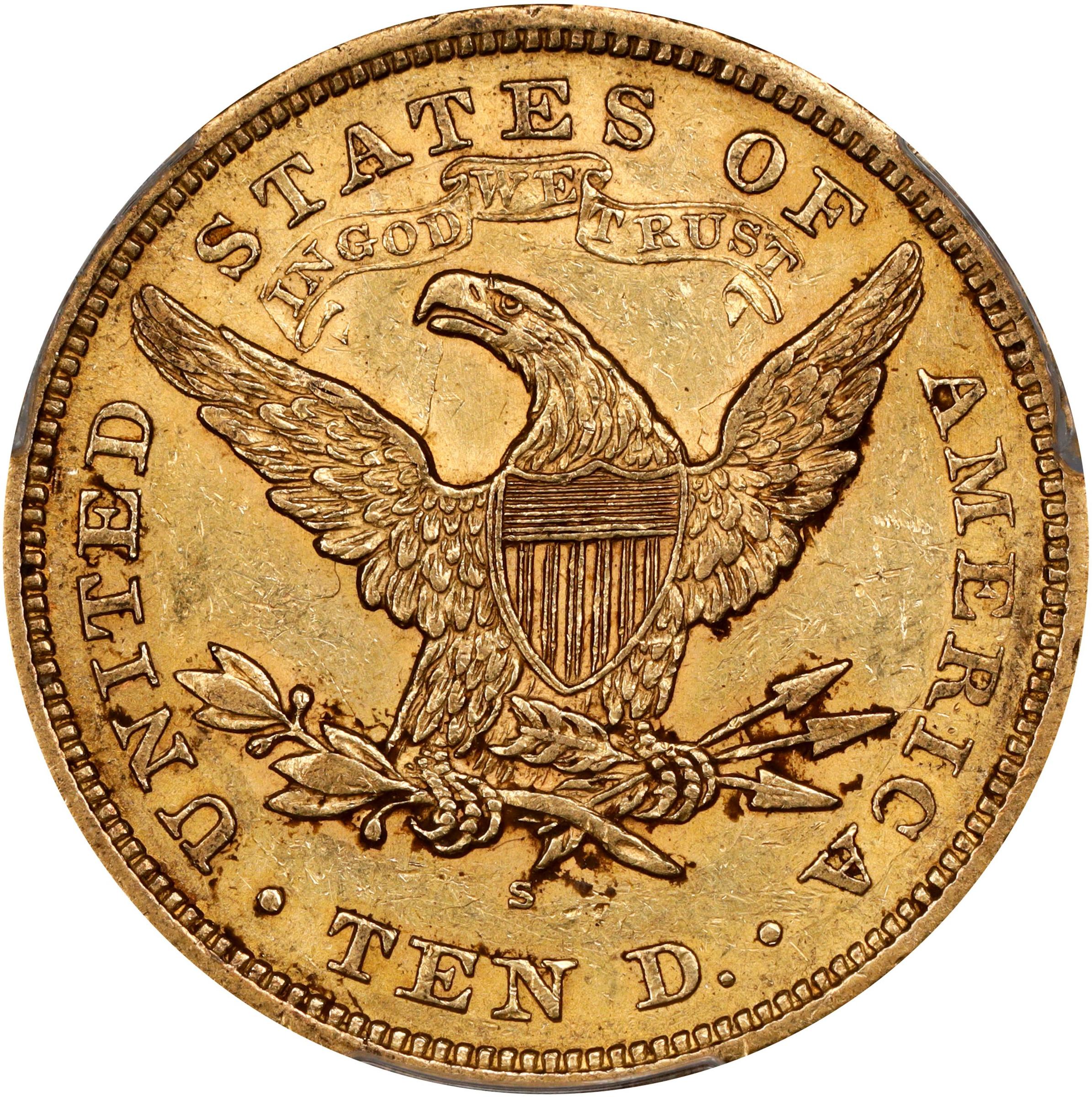 image for: 1869-S Liberty Head Eagle. AU-55 (PCGS). CAC. CMQ.