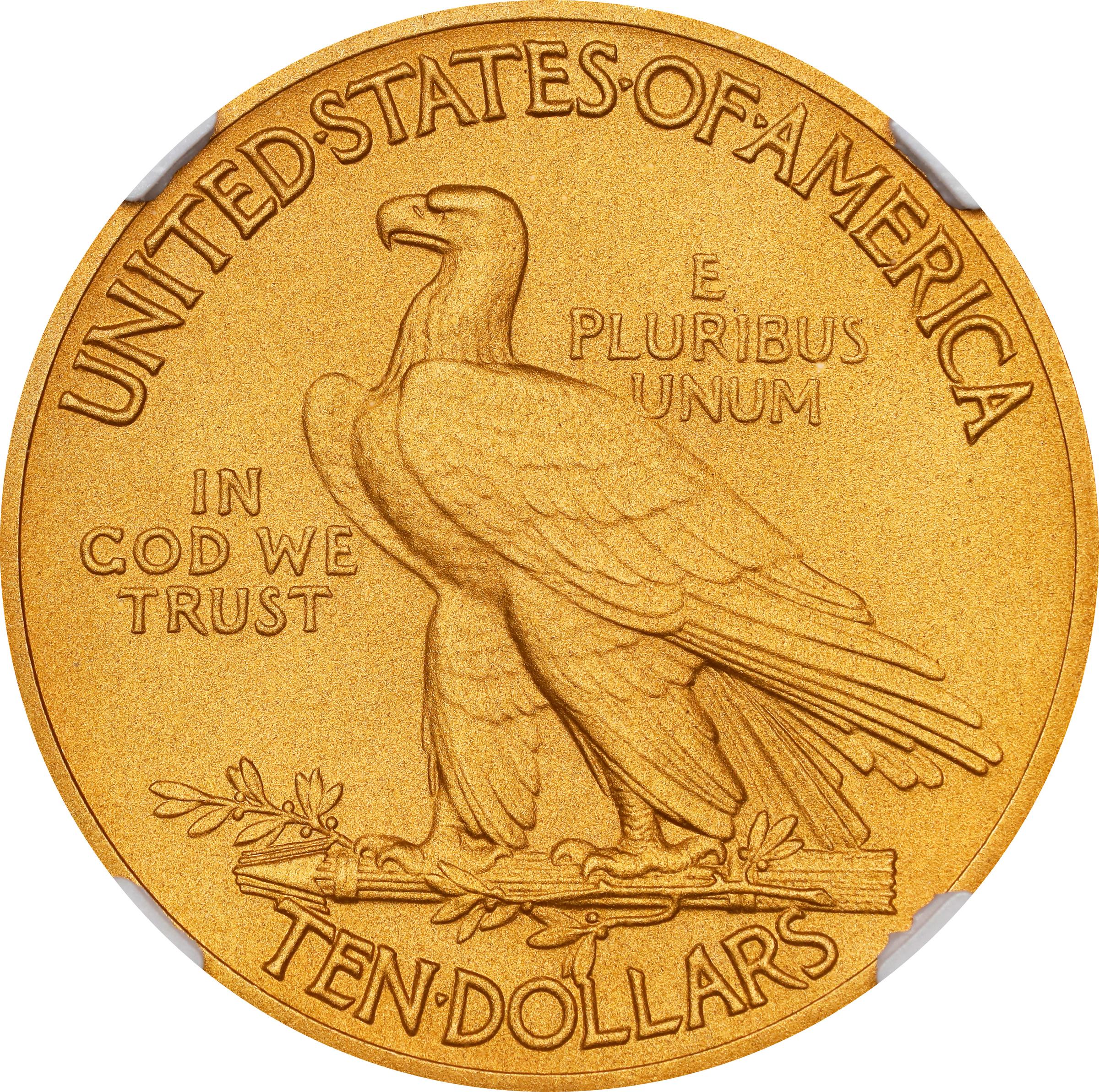 image for: 1908 Indian Eagle. Motto. JD-1. Rarity-5-. Sandblast Proof-68 (NGC).