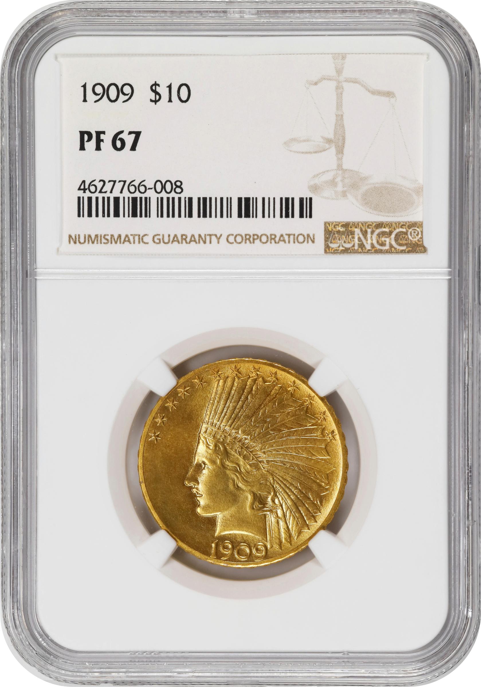 image for: 1909 Indian Eagle. JD-1. Rarity-5. Proof-67 (NGC).