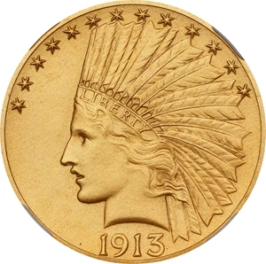 image for: 1913 Indian Eagle. JD-1. Rarity-5. Proof-67 (NGC).