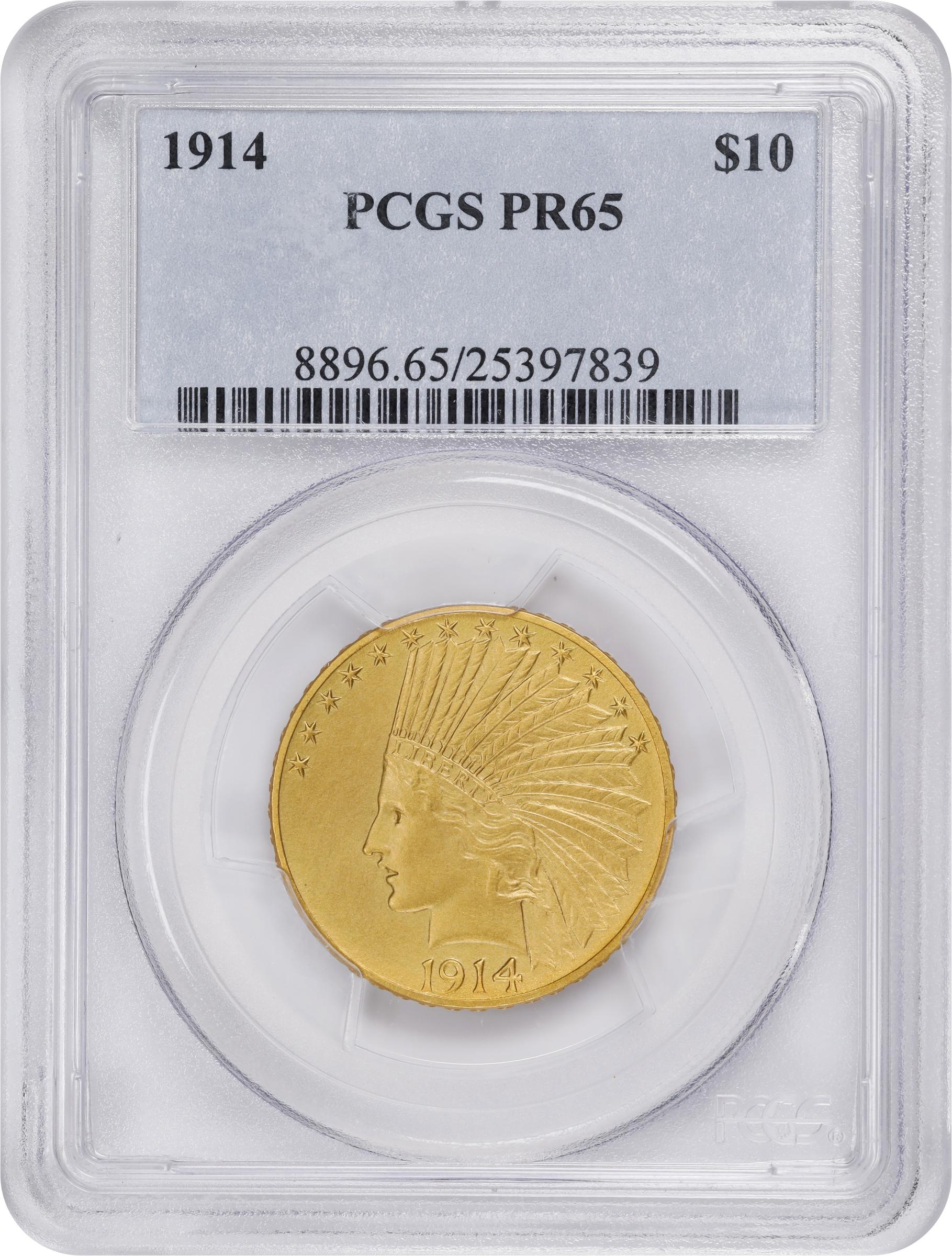 image for: 1914 Indian Eagle. JD-1. Rarity-5+. Proof-65 (PCGS).