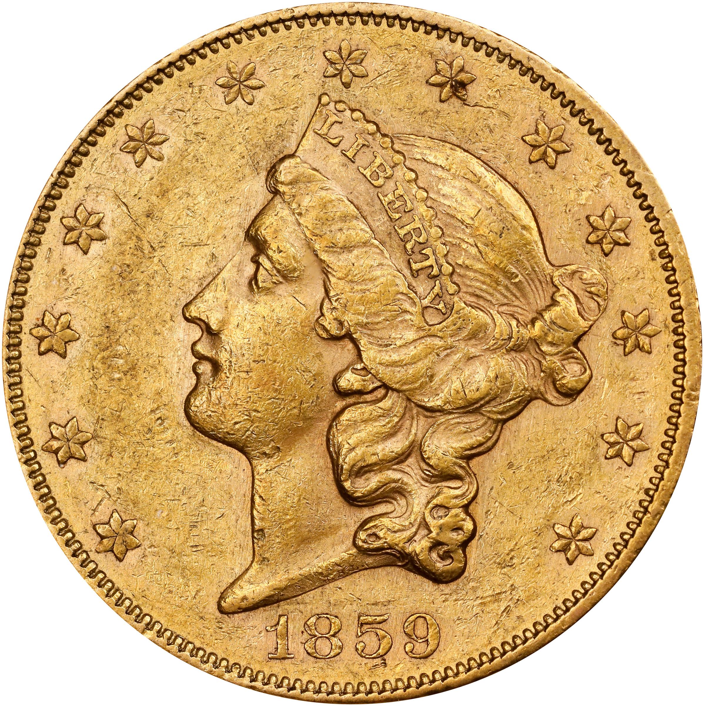 image for: 1859 Liberty Head Double Eagle. AU-55 (NGC).