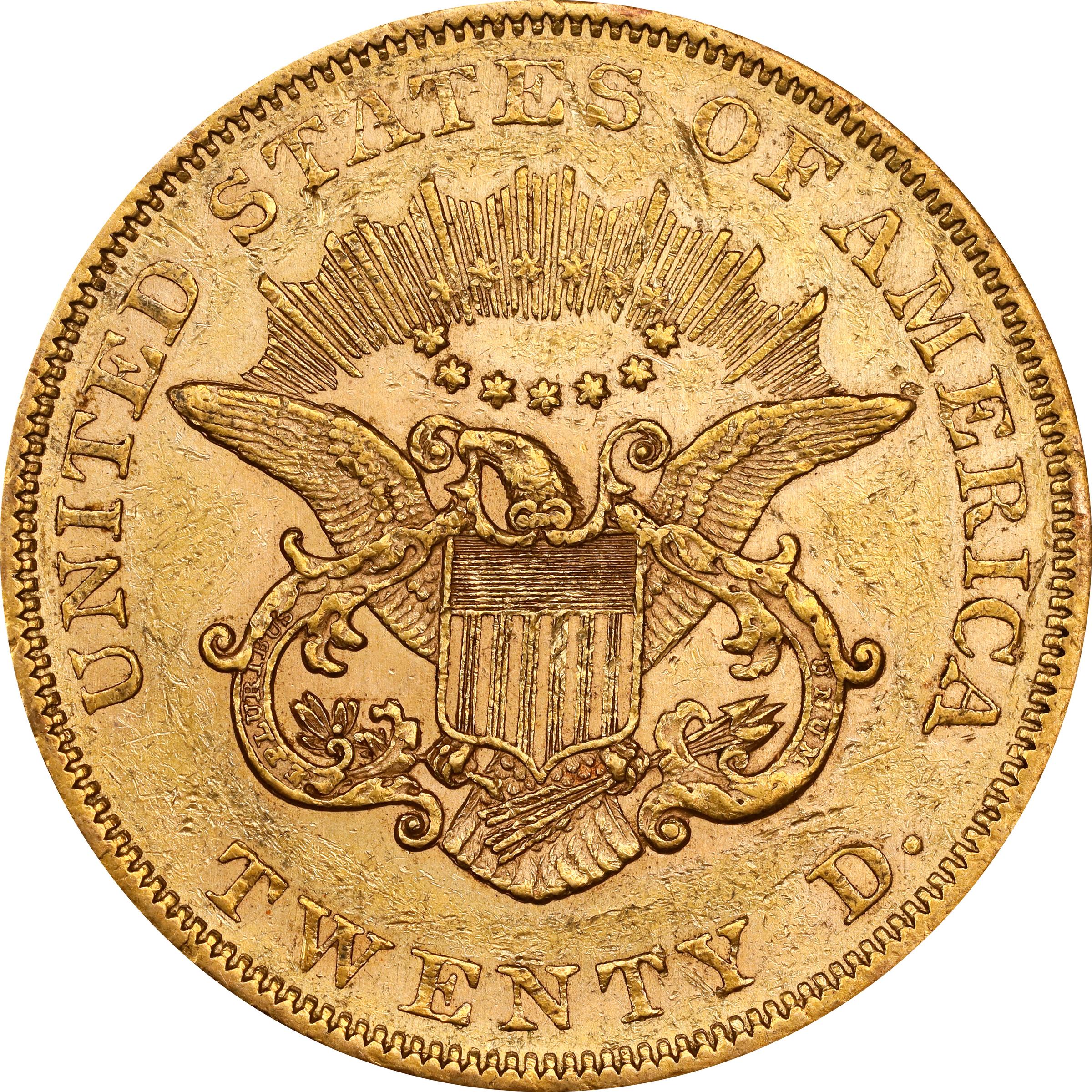 image for: 1859 Liberty Head Double Eagle. AU-55 (NGC).