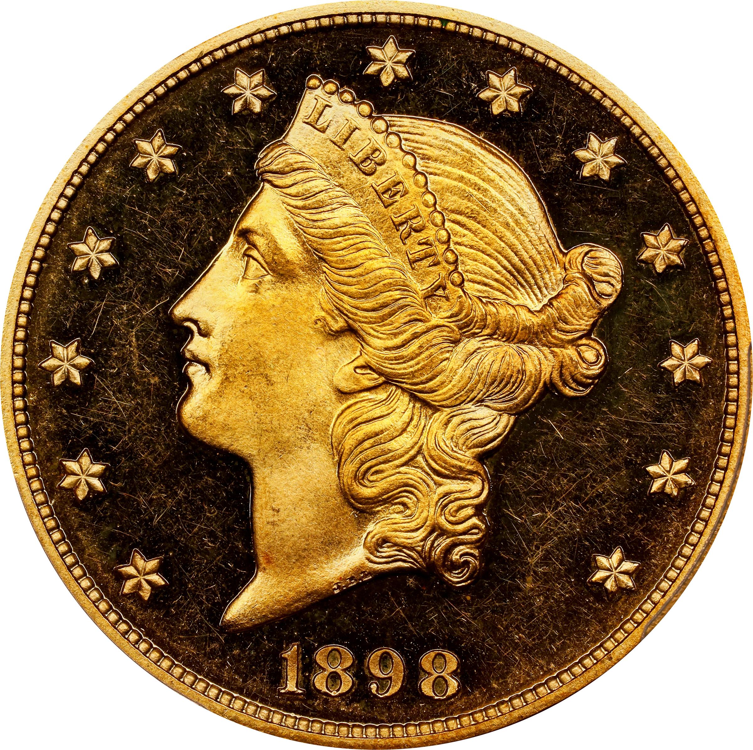 image for: 1898 Liberty Head Double Eagle. JD-1. Rarity-5. Proof-64 Deep Cameo (PCGS). CAC. CMQ.