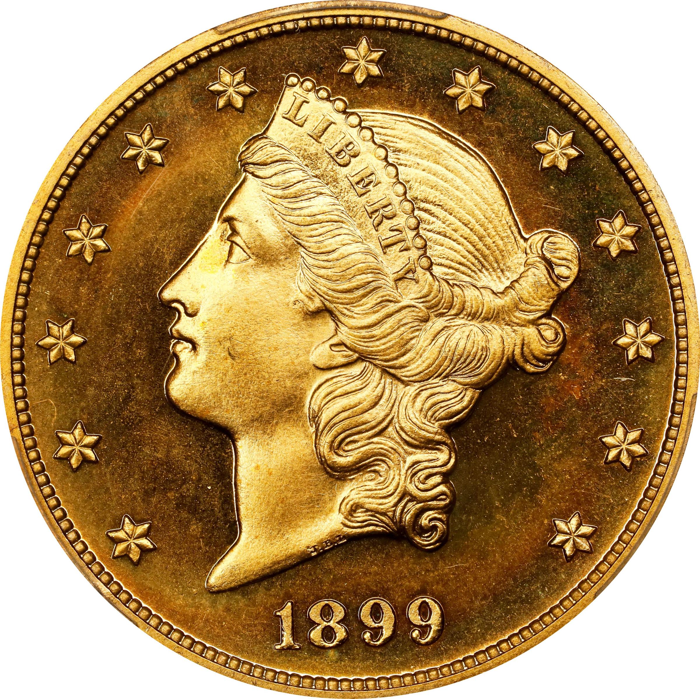 image for: 1899 Liberty Head Double Eagle. JD-1. Rarity-5. Proof-65 Deep Cameo (PCGS). CMQ.