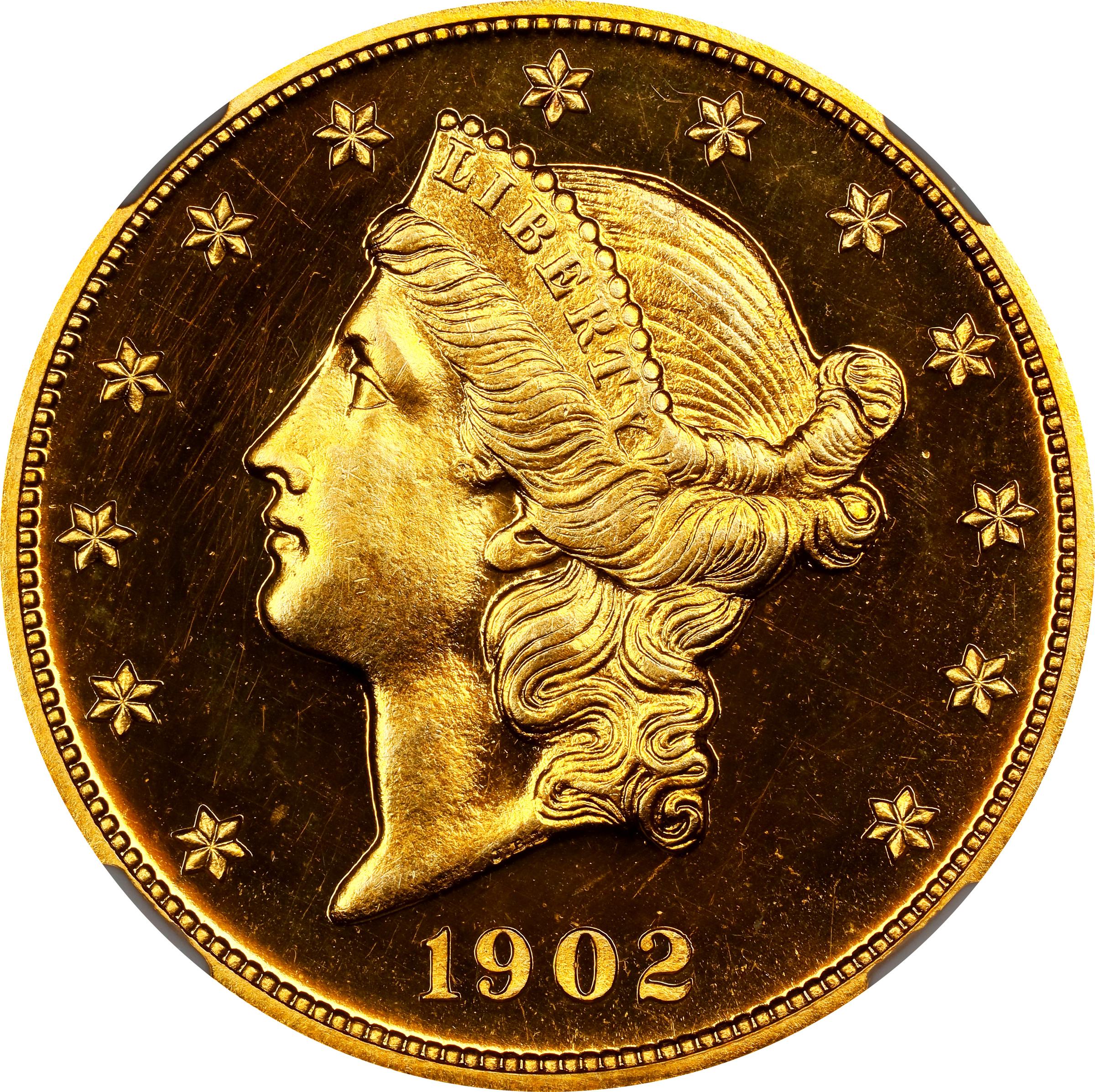 image for: 1902 Liberty Head Double Eagle. JD-1. Rarity-4. Proof-65+ * (NGC). CMQ.