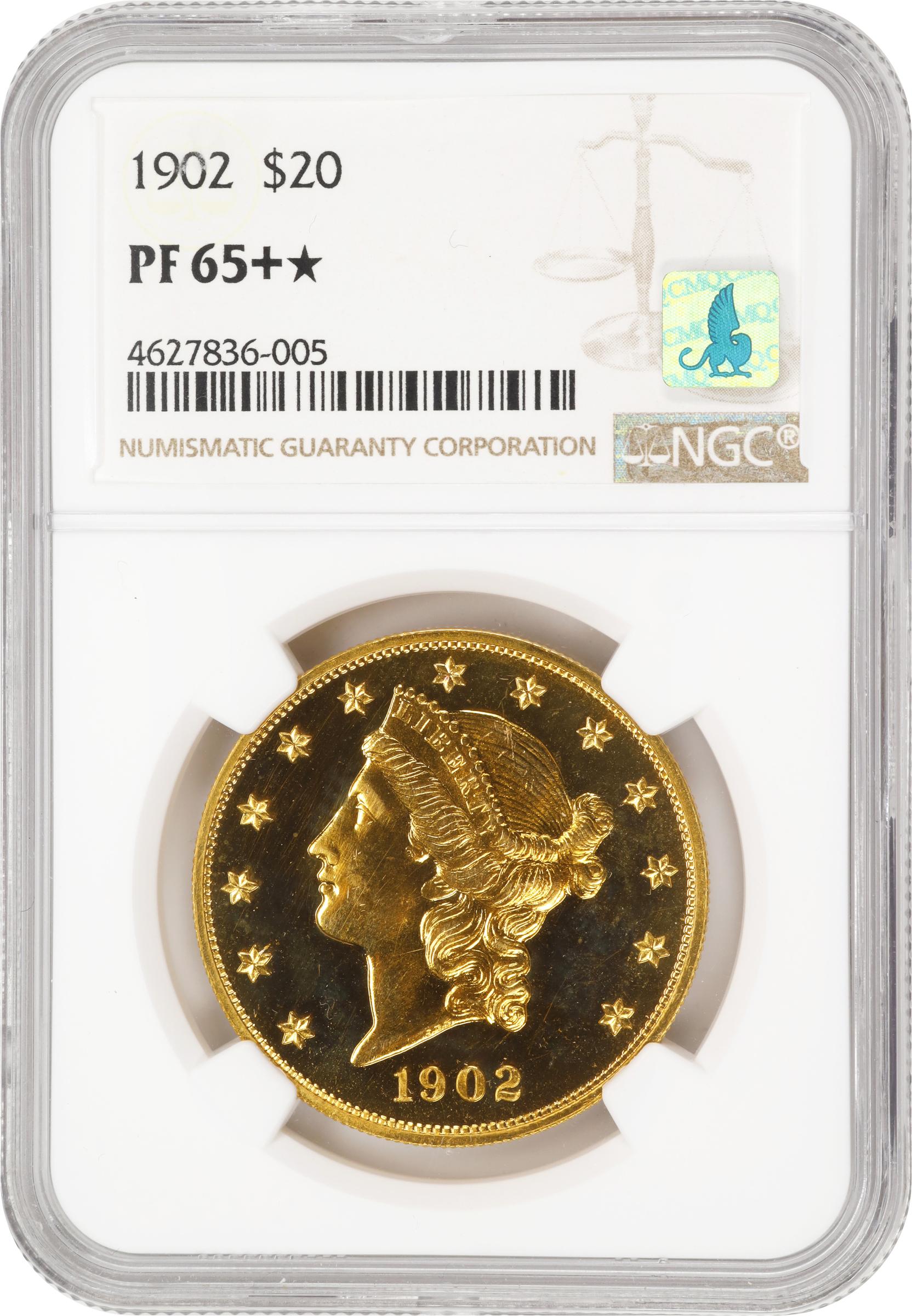 image for: 1902 Liberty Head Double Eagle. JD-1. Rarity-4. Proof-65+ * (NGC). CMQ.
