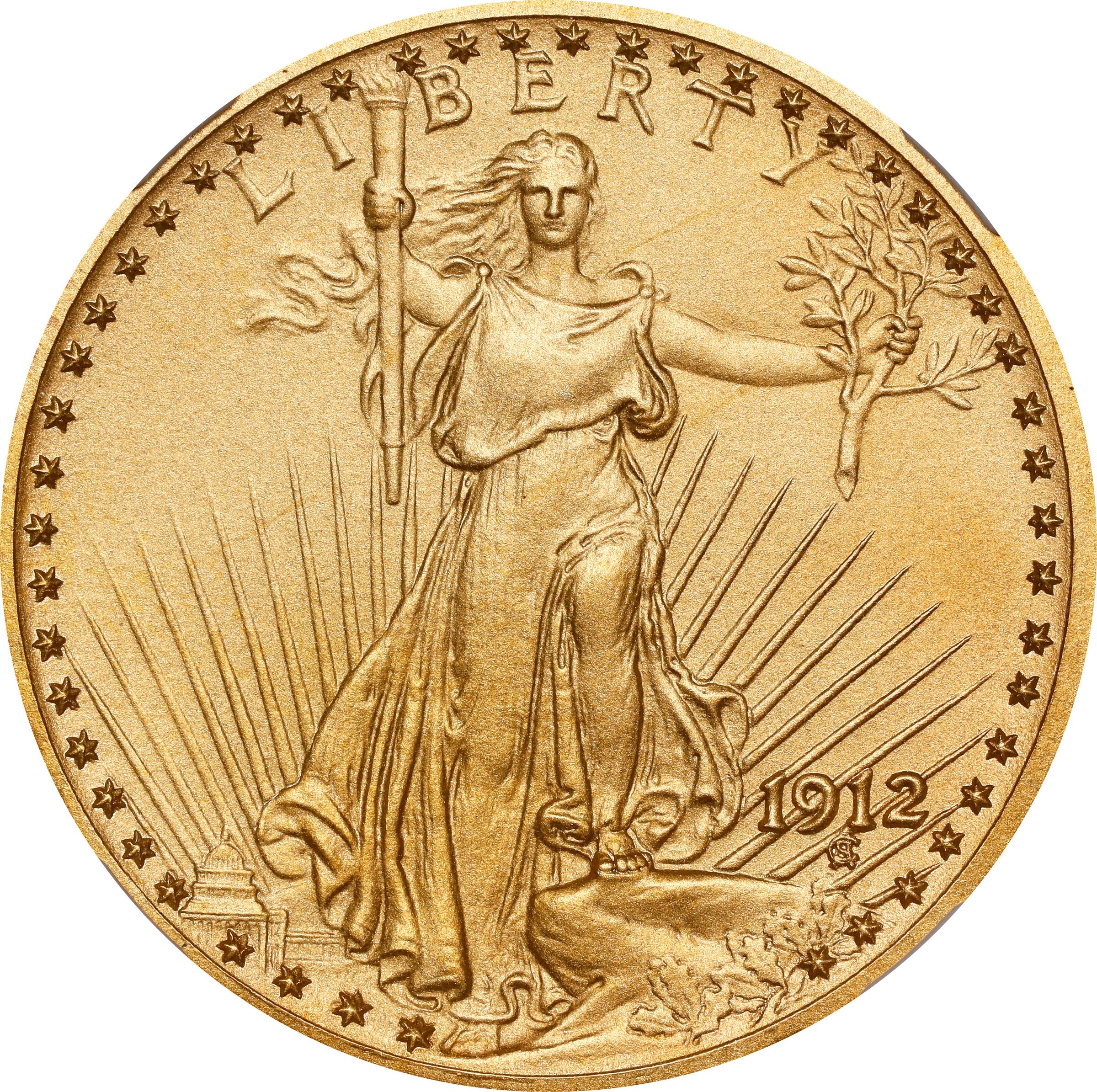 image for: 1912 Saint-Gaudens Double Eagle. JD-1. Rarity-5. Proof-67 (NGC).