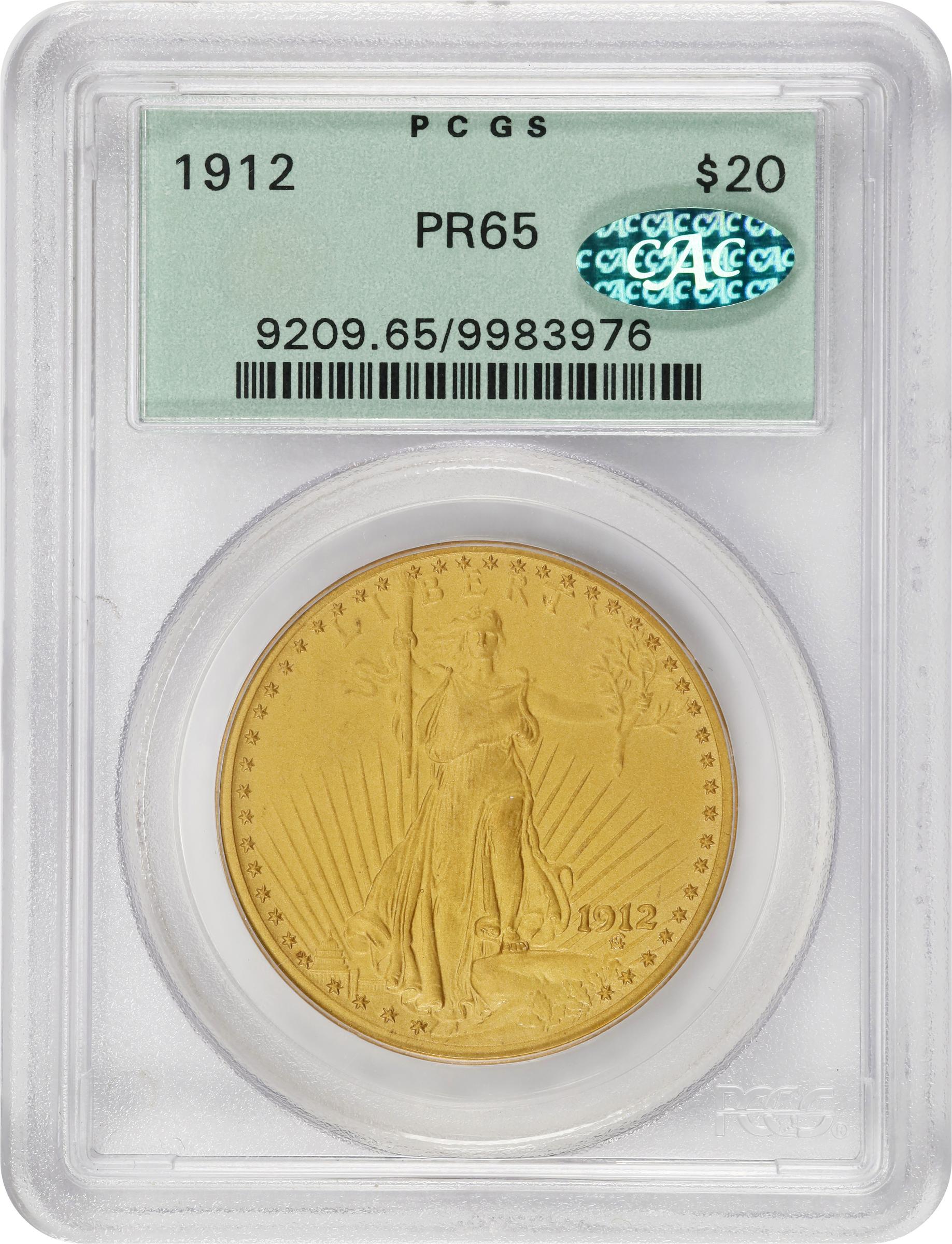 image for: 1912 Saint-Gaudens Double Eagle. JD-1. Rarity-5. Proof-65 (PCGS). CAC. OGH.