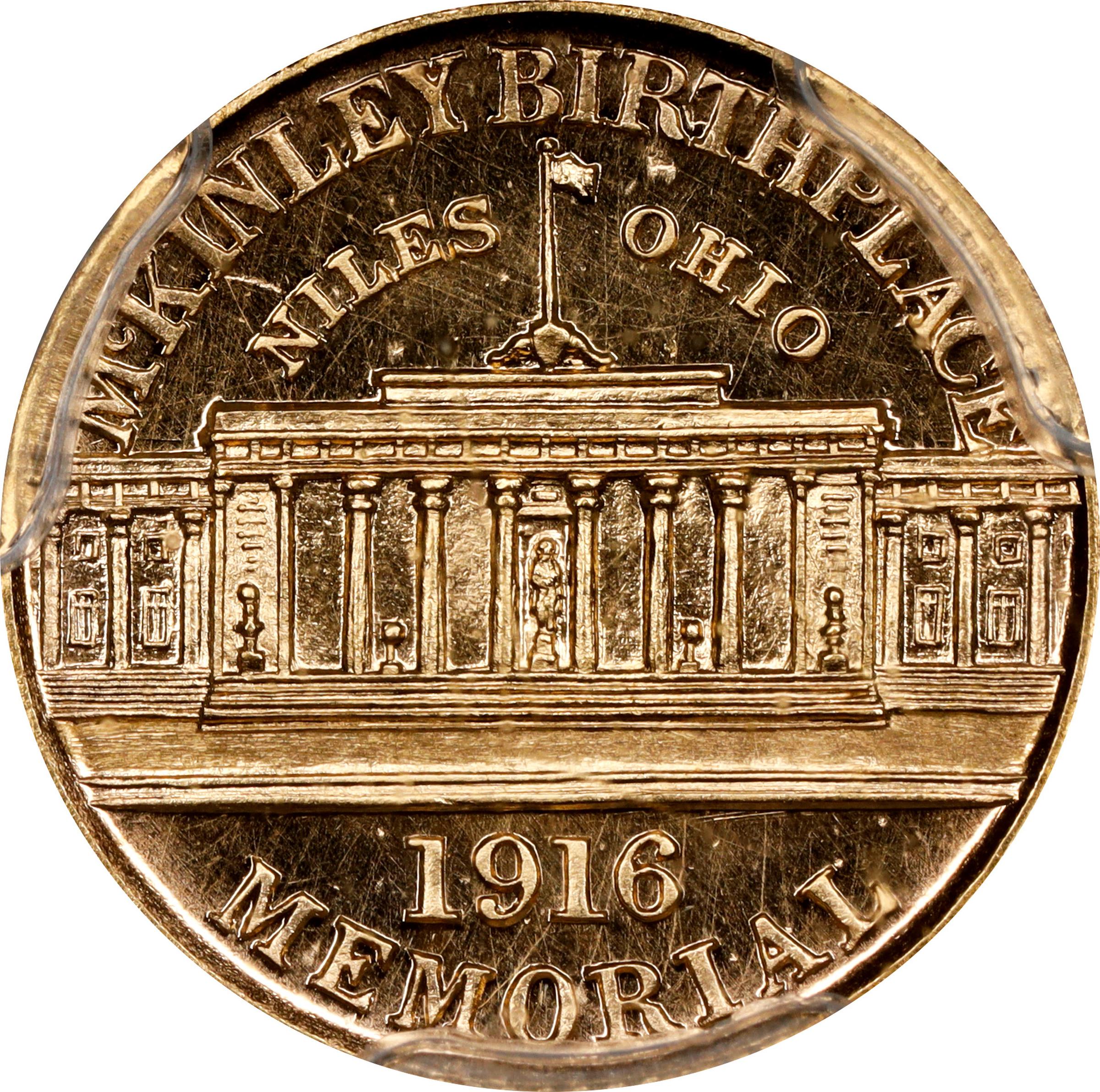 image for: 1916 McKinley Memorial Gold Dollar. Proof-63 Cameo (PCGS). CAC. CMQ.