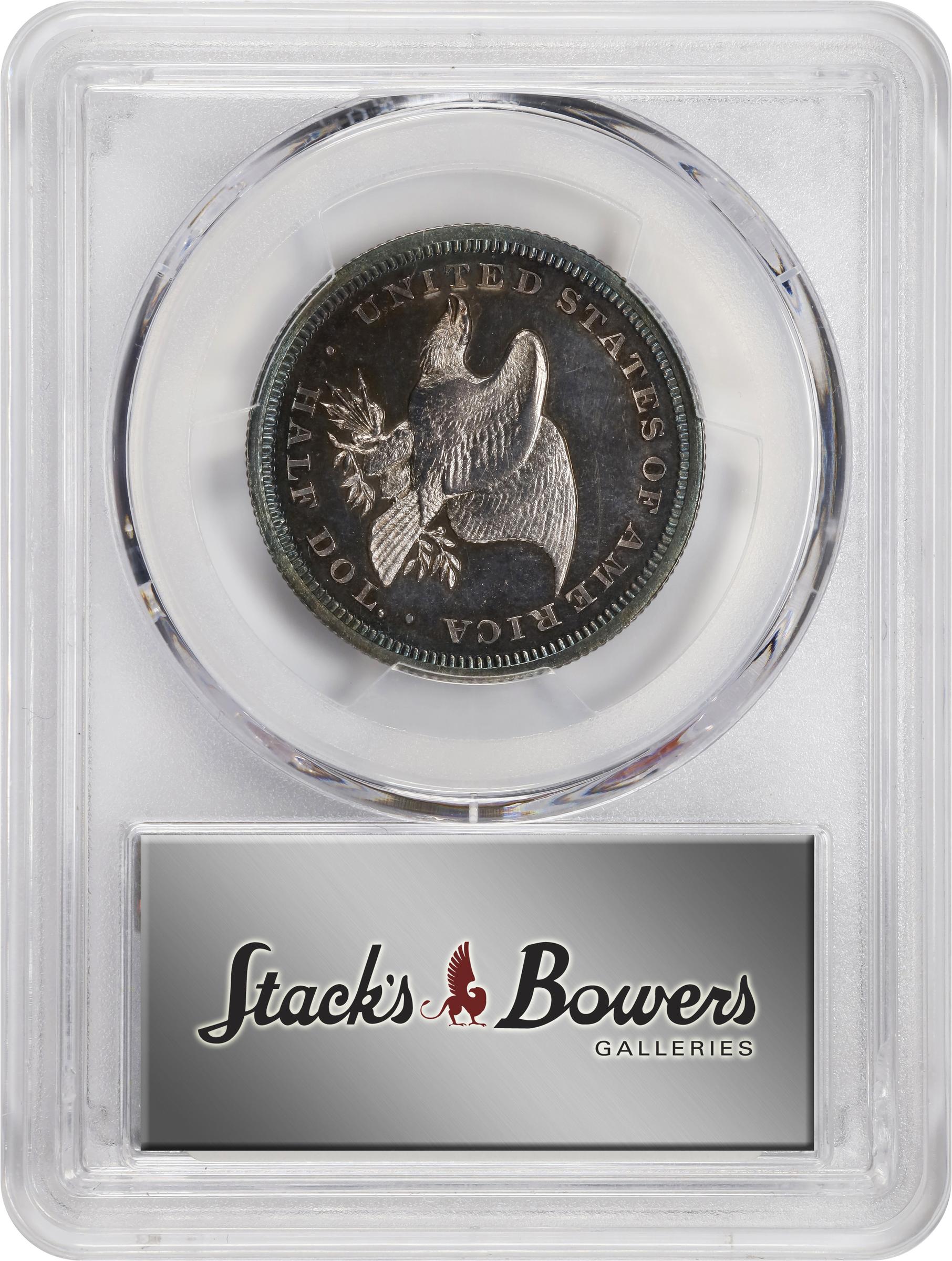 image for: 1838 Pattern Liberty Seated Half Dollar. Judd-80 Restrike, Pollock-87. Rarity-7+. Silver. Reeded Edge. Proof-65 (PCGS).
