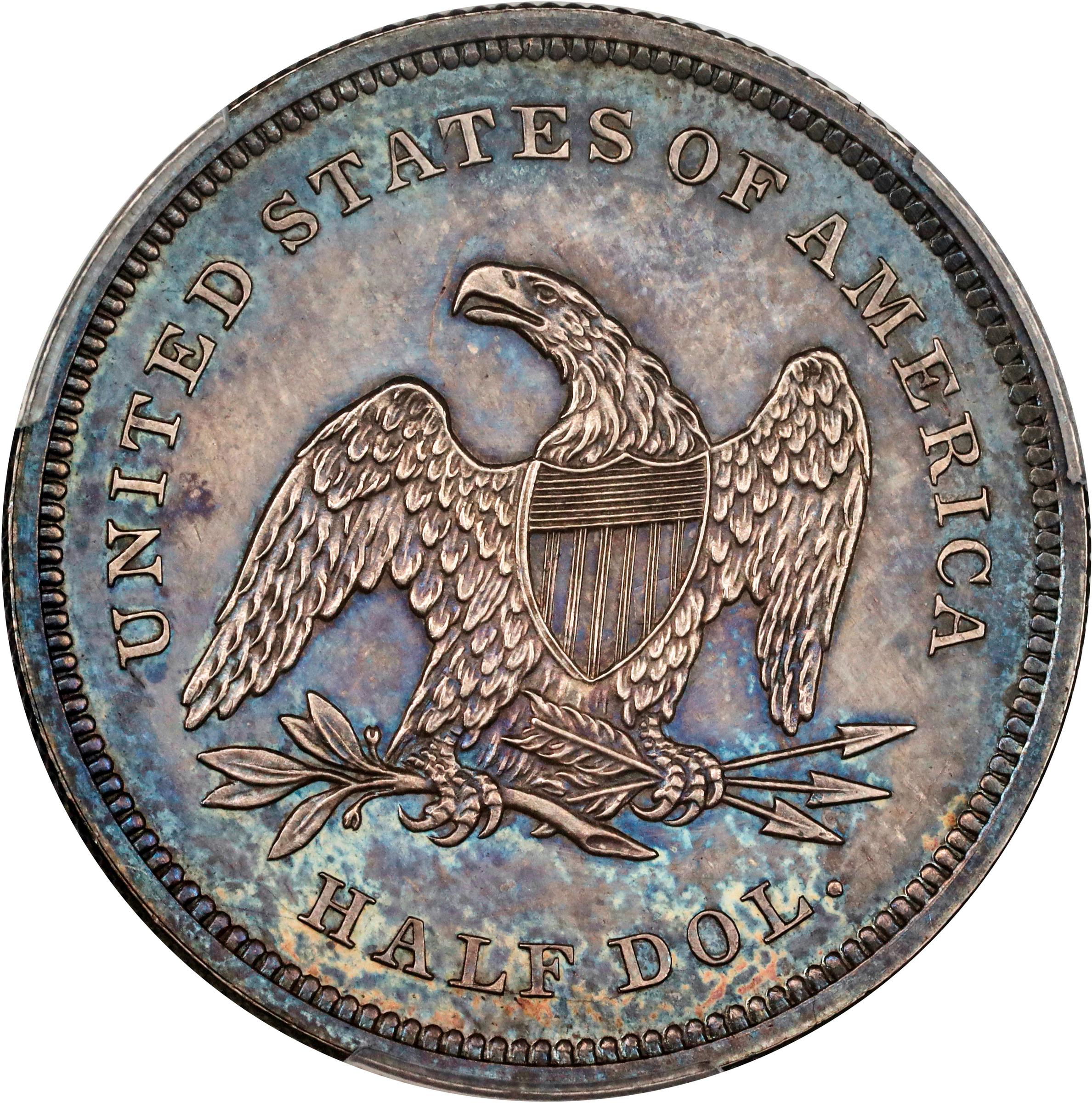 image for: 1839 Pattern Half Dollar. Judd-93 Original, Pollock-105. Rarity-7-. Silver. Reeded Edge. Proof-65+ (PCGS).