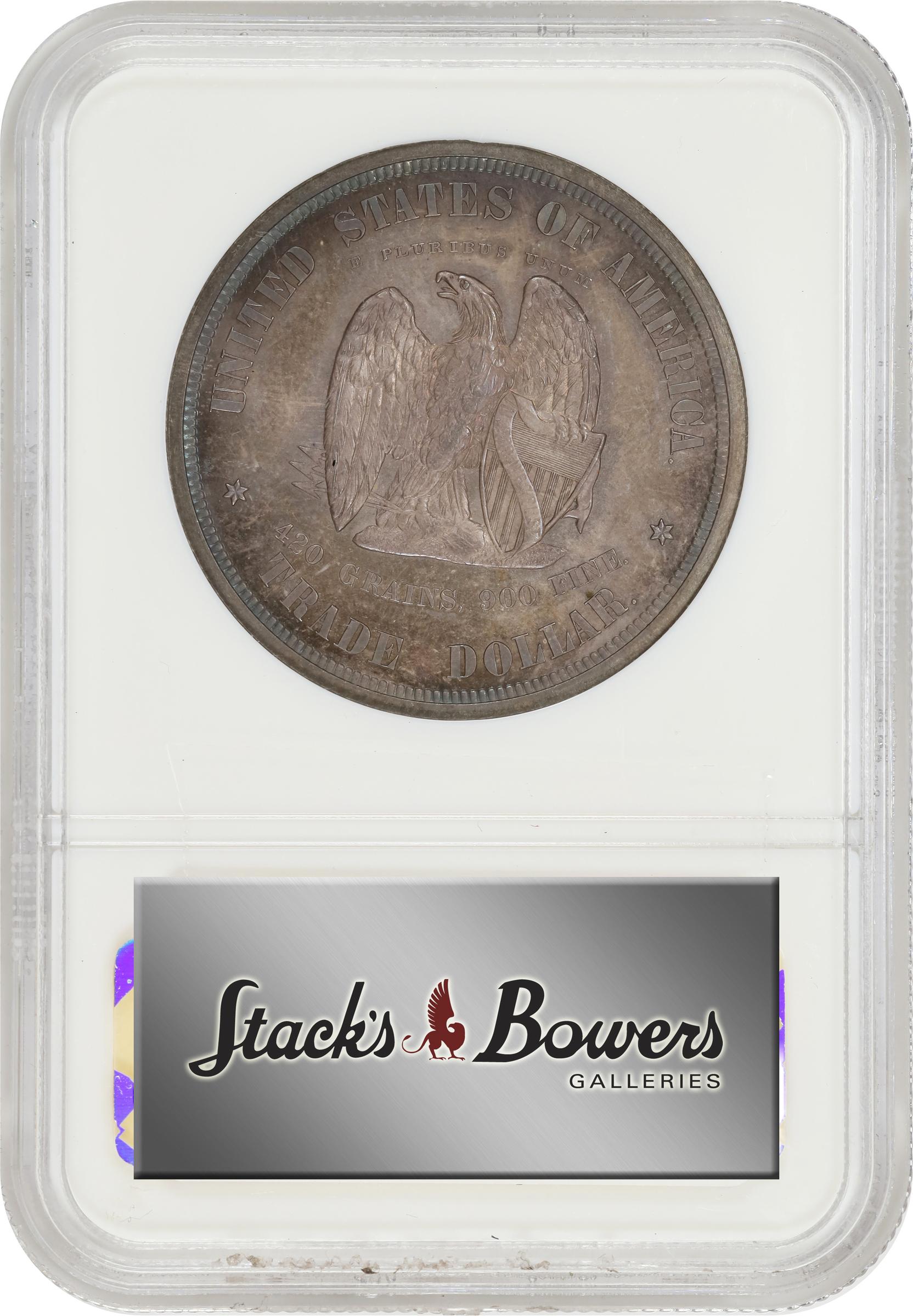 image for: 1873 Pattern Trade Dollar. Judd-1281, Pollock-1423. Rarity-4. Silver. Reeded Edge. Proof-65 (NGC).