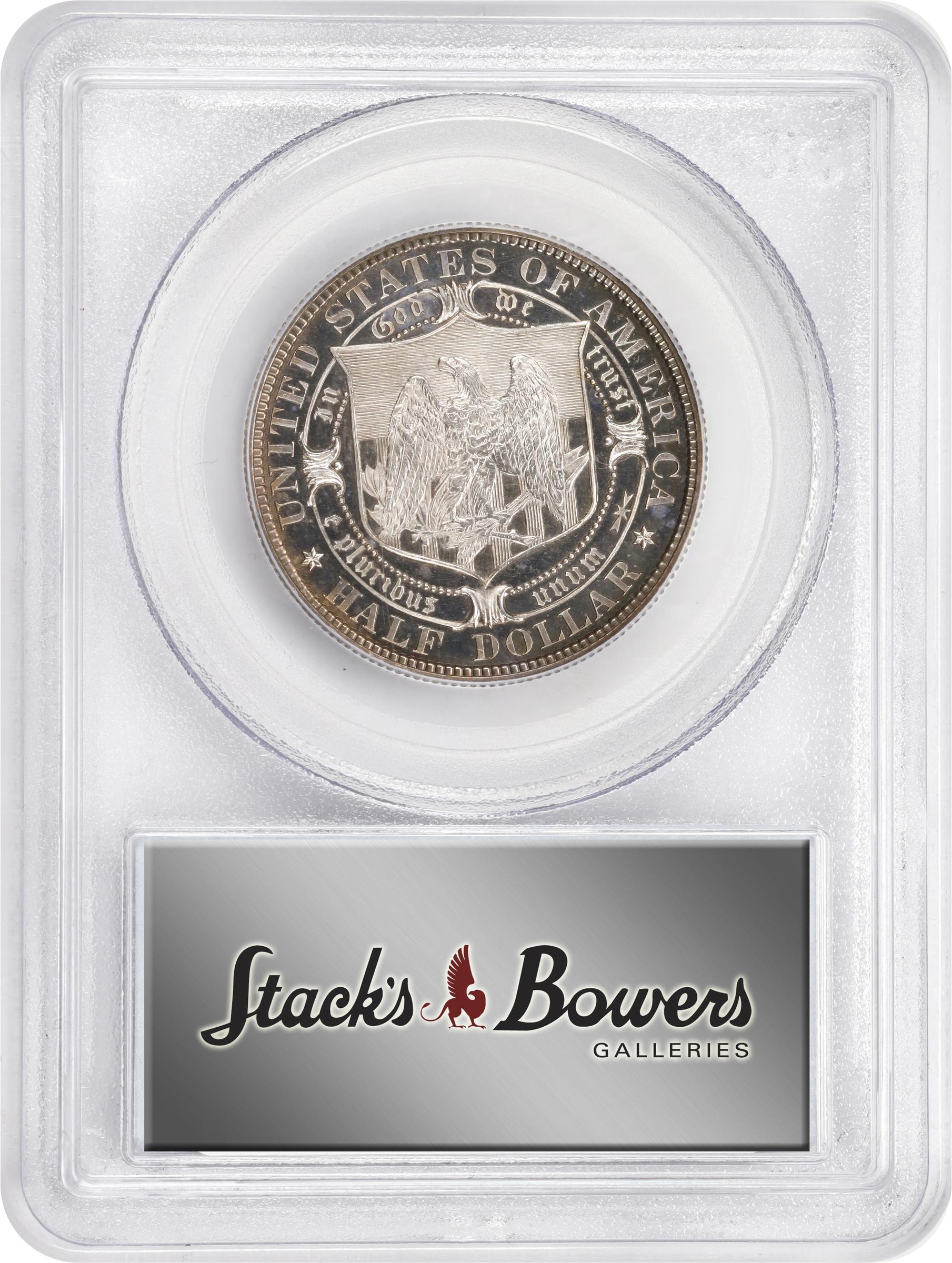 image for: 1877 Pattern Half Dollar. Judd-1526, Pollock-1694. Rarity-7+. Silver. Reeded Edge. Proof-65 Cameo (PCGS). CAC.