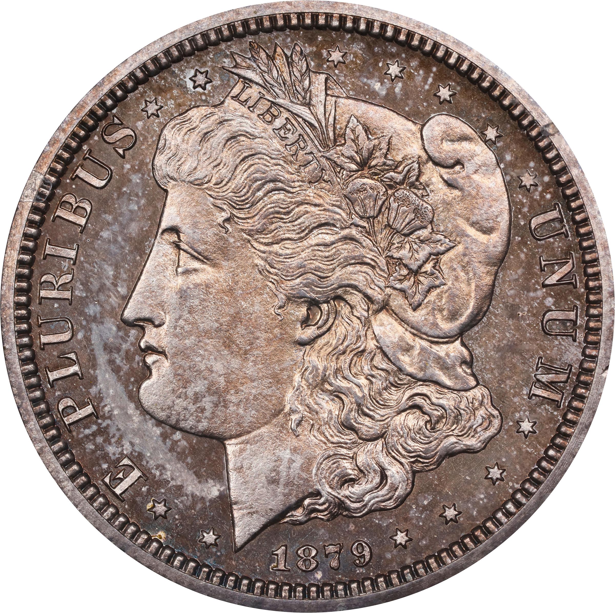 image for: 1879 Pattern Morgan Quarter Dollar. Judd-1593, Pollock-1787. Rarity-7-. Silver. Reeded Edge. Proof-65 (PCGS). OGH Rattler.