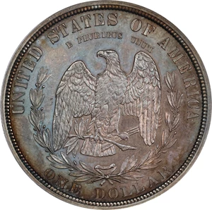 image for: 1879 Pattern Standard Dollar. Judd-1605, Pollock-1801. Rarity-7-. Silver. Reeded Edge. Proof-64 (PCGS). CAC.