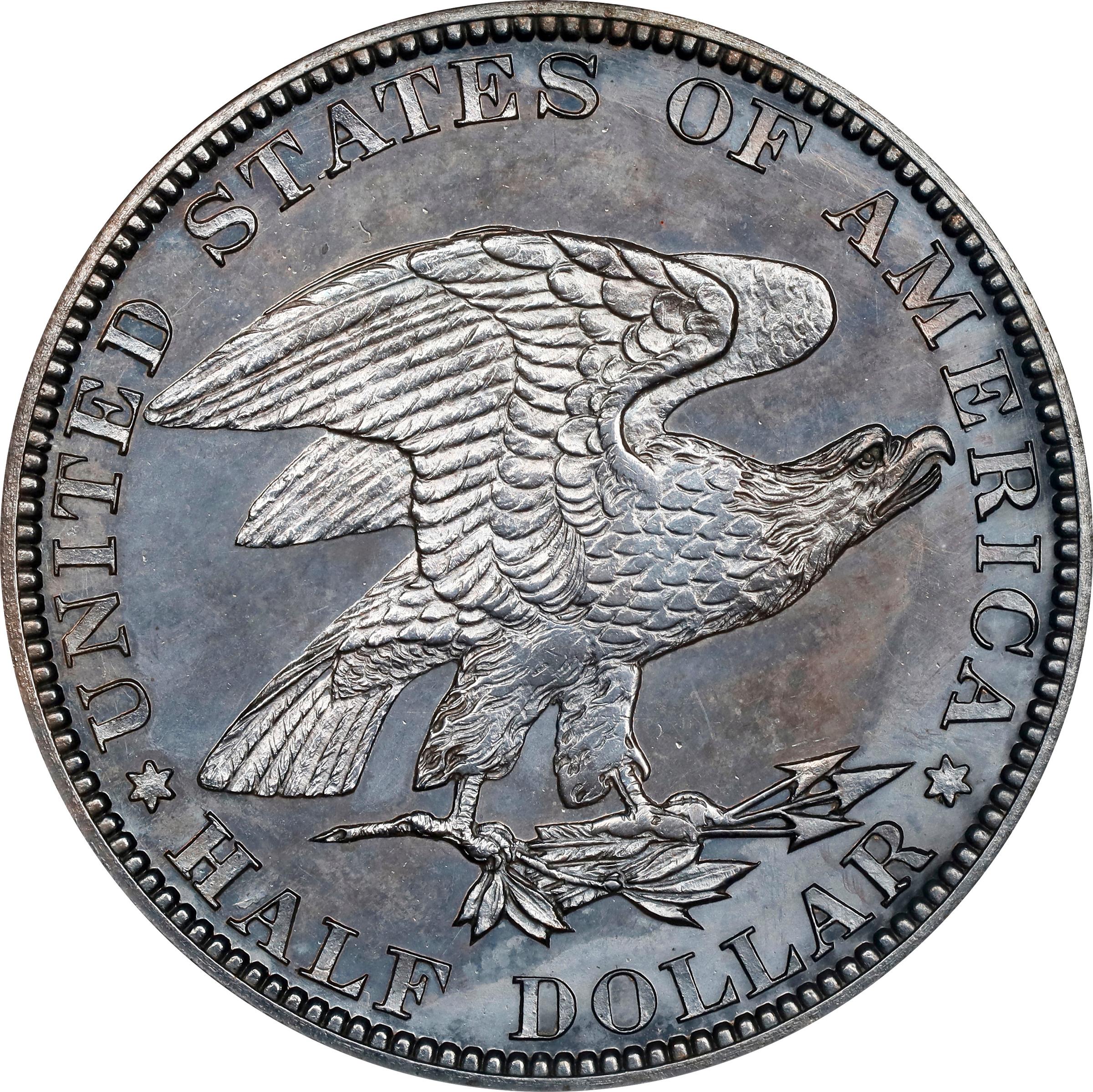image for: 1882 Pattern Shield Earring Half Dollar. Judd-1700, Pollock-1902. Rarity-7-. Silver. Reeded Edge. Proof-64 (NGC).