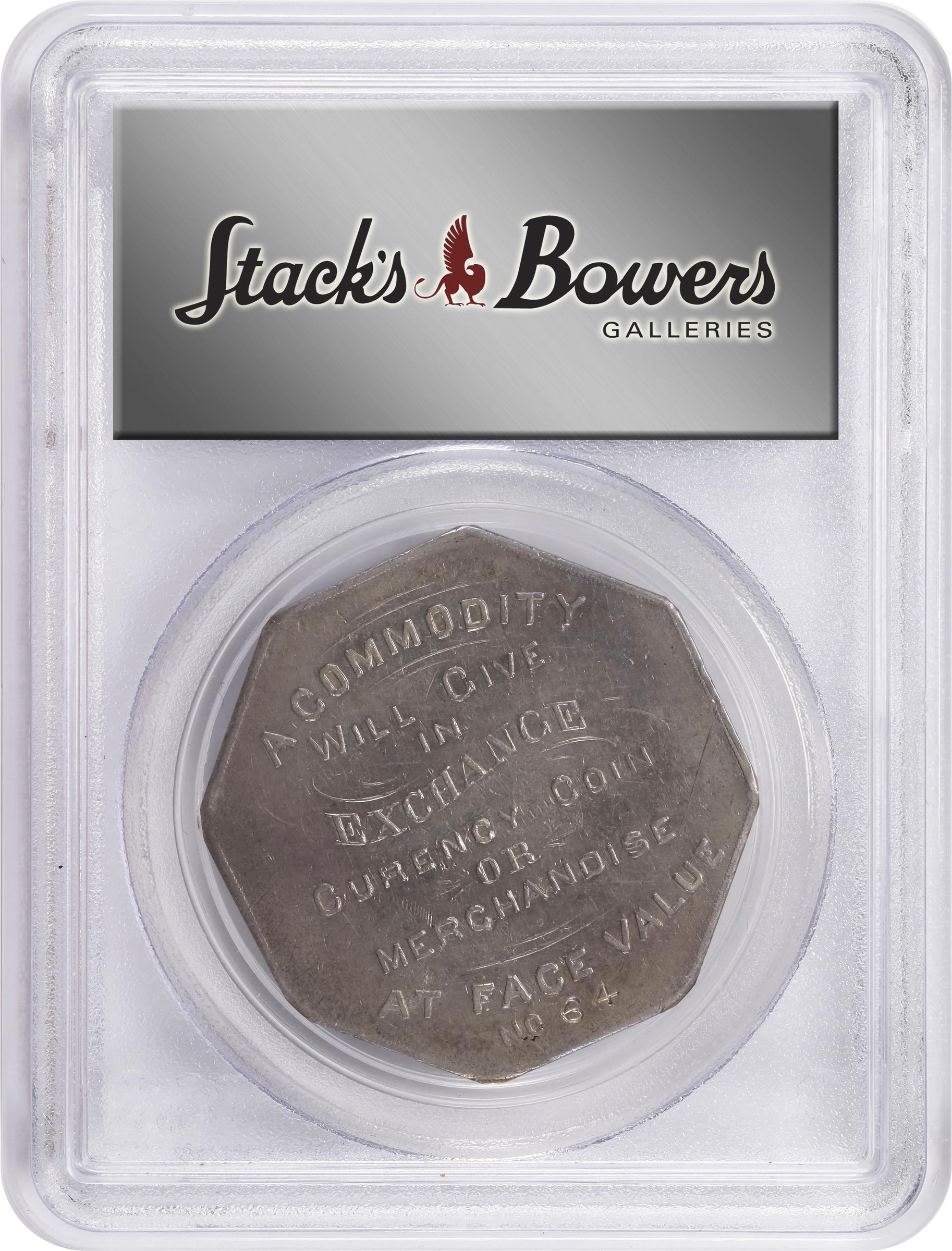 image for: 1900 Lesher or Referendum Dollar. First Type. HK-787, Zerbe-1. Rarity-6. Silver. No. 64. AU-55 (PCGS).