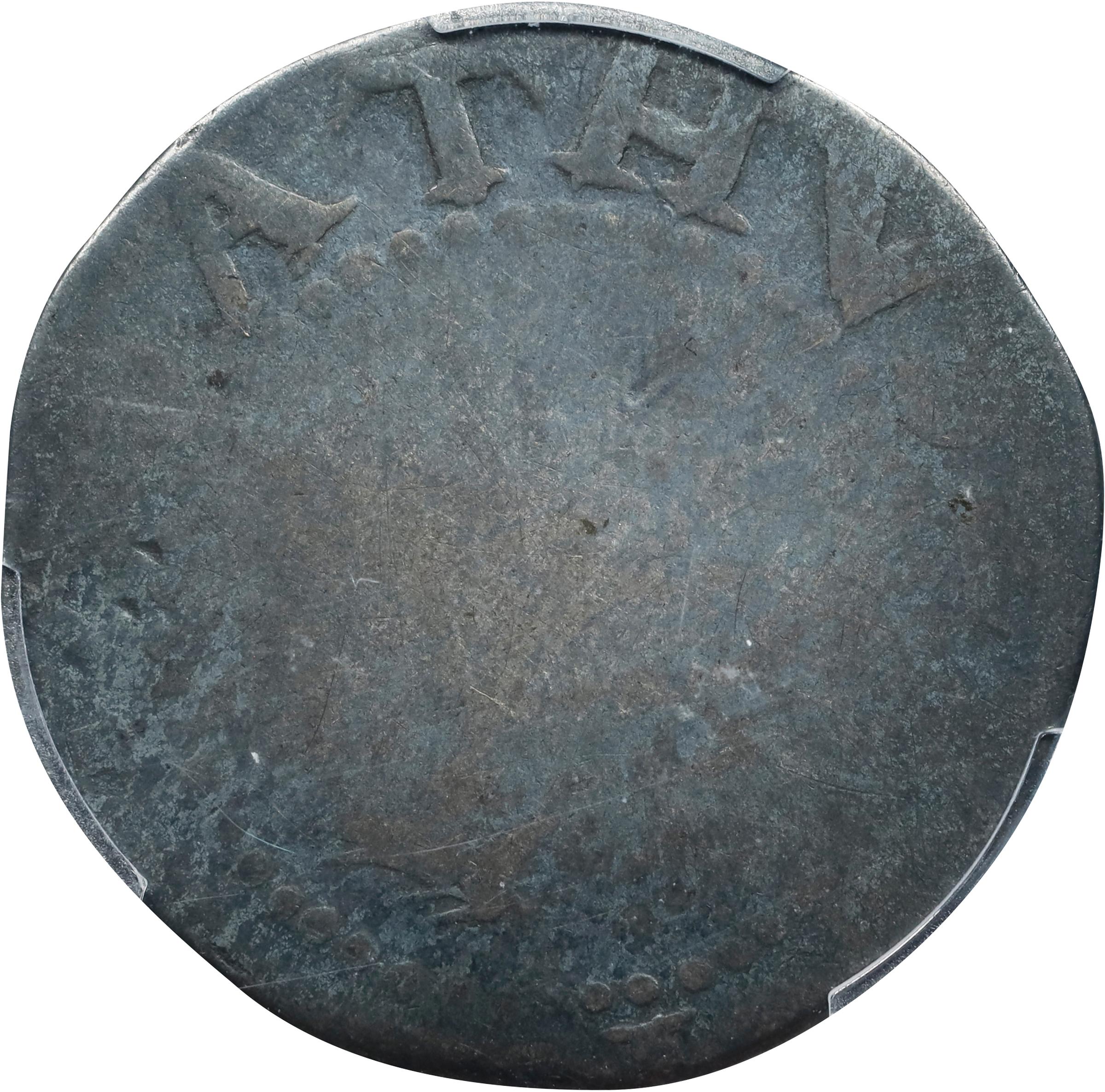 image for: 1652 Oak Tree Shilling. Noe-14, Salmon 11a-Gi, W-530. Rarity-4. IN at Bottom, Spiny Tree. Good-4 (PCGS).