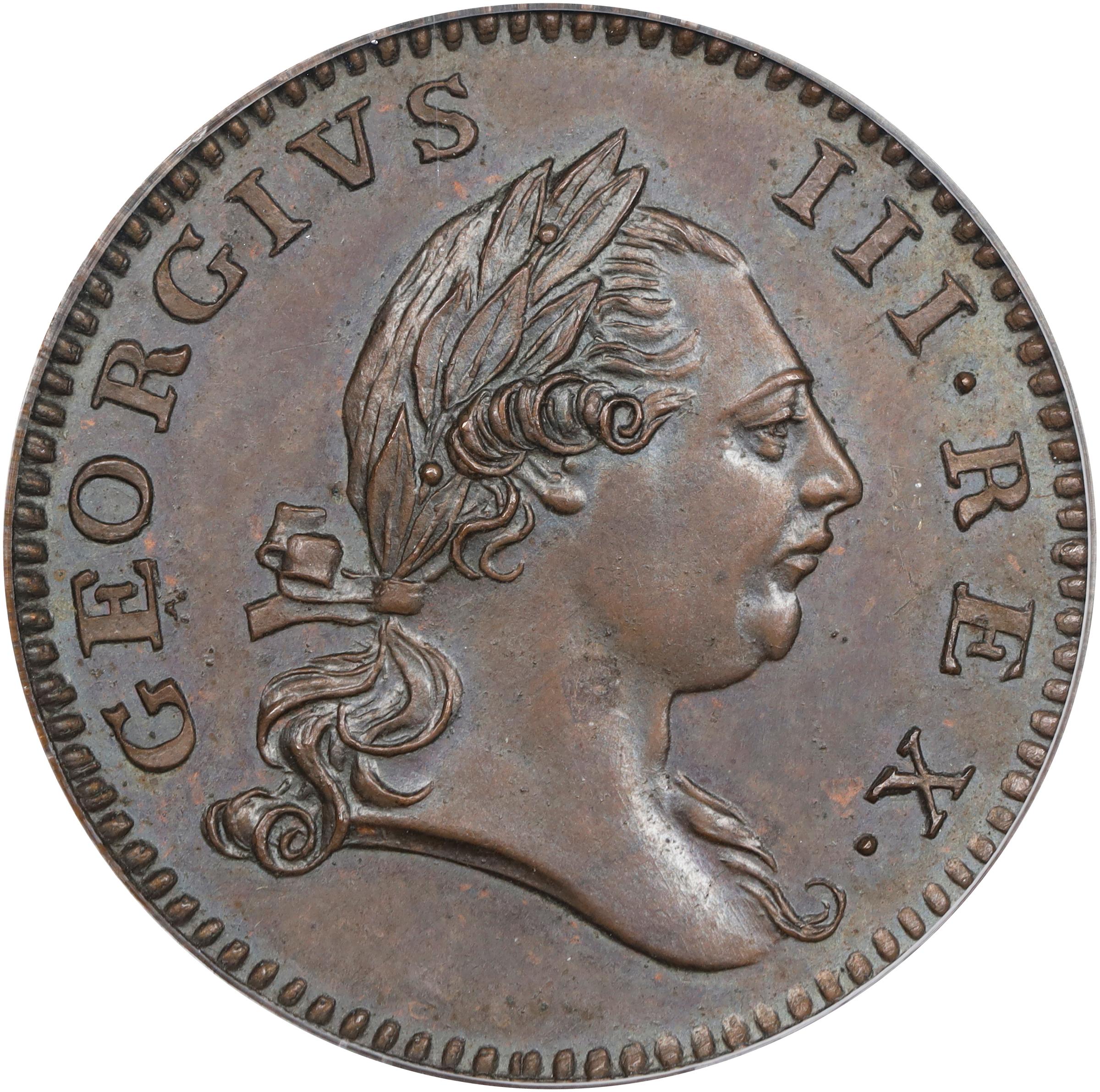 image for: 1773 Virginia "Penny." Newman 1-A, W-1390. Rarity-6. Proof-64 BN (PCGS). OGH