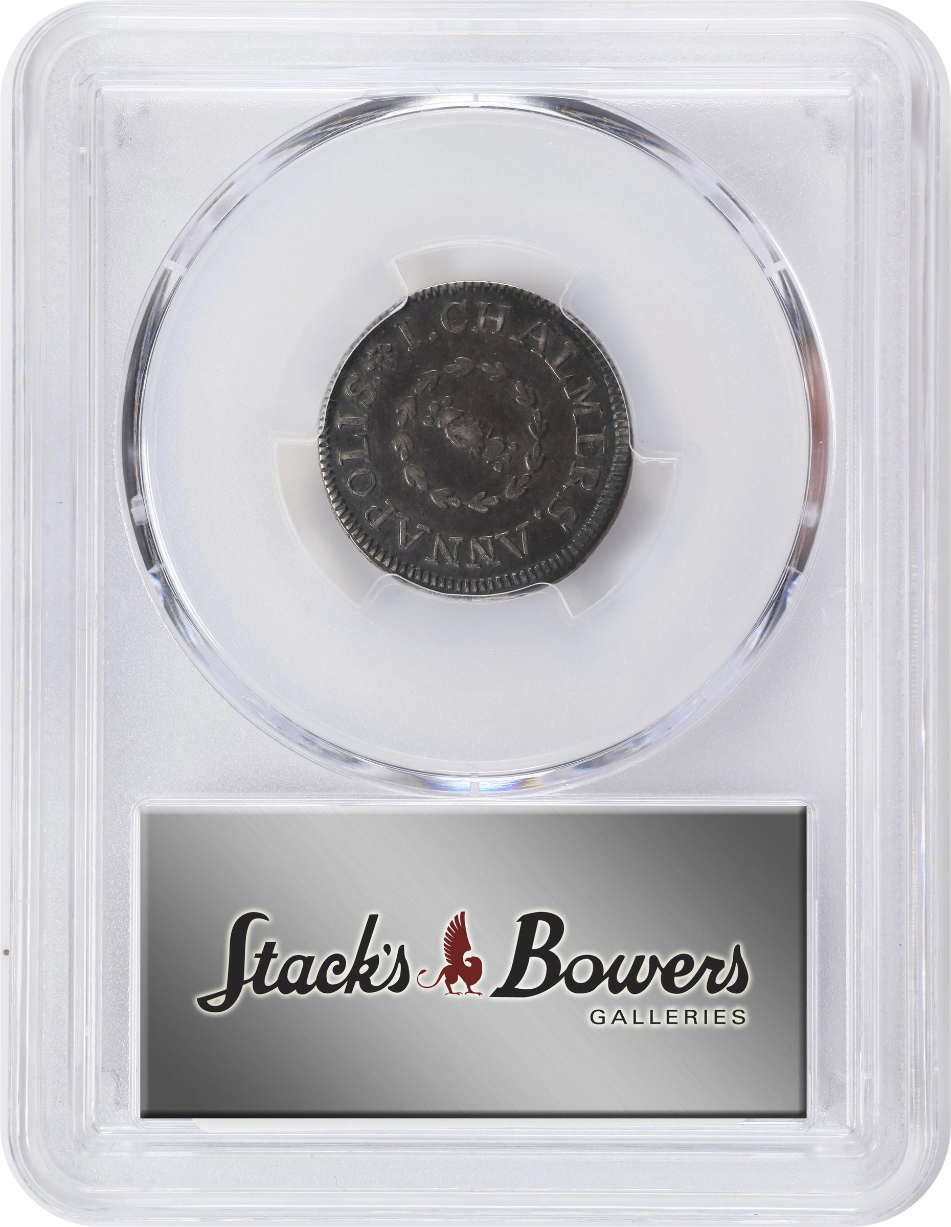 image for: 1783 John Chalmers Shilling. W-1785. Rarity-4+. Birds, Short Worm. EF-45 (PCGS).