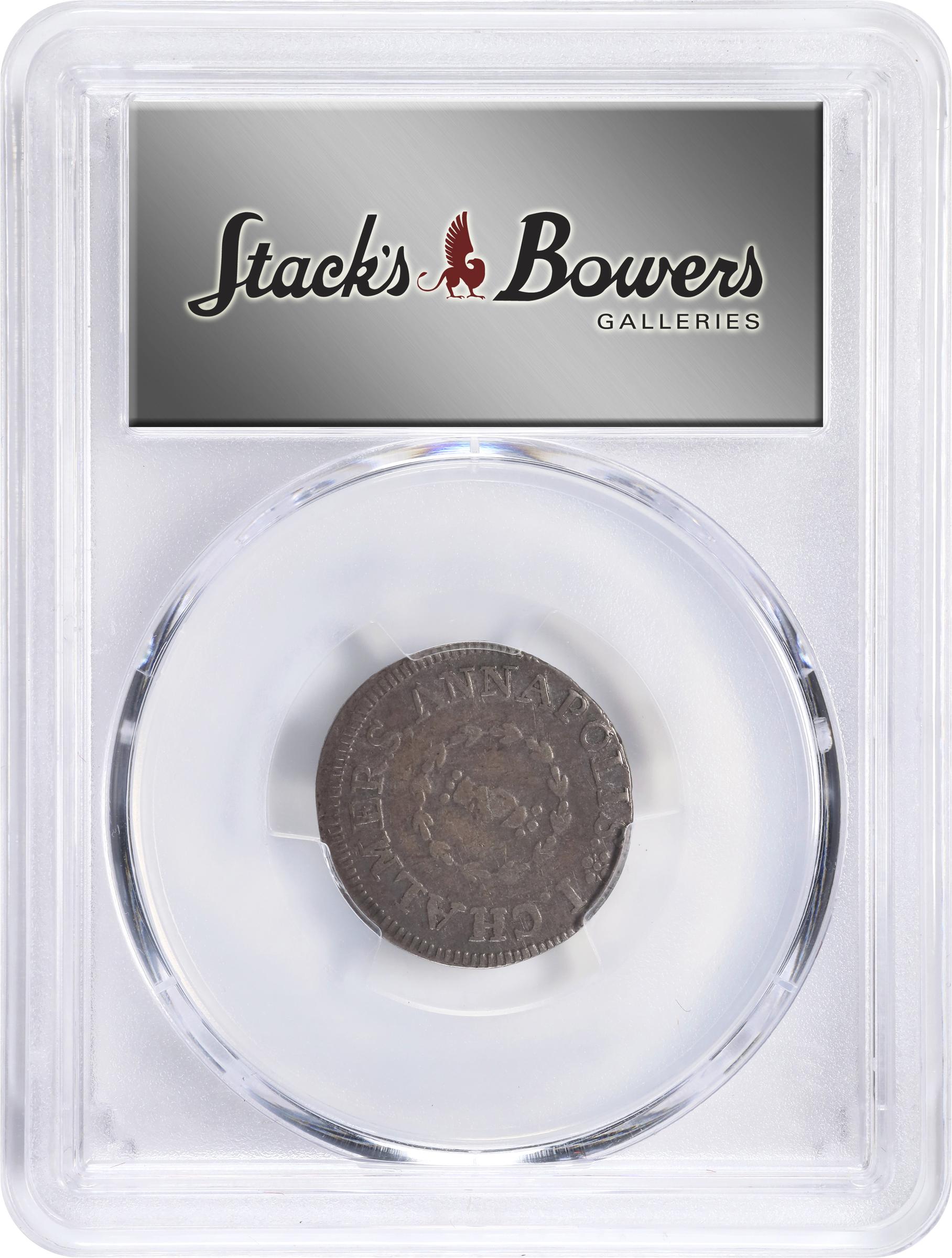 image for: 1783 John Chalmers Shilling. W-1790. Rarity-4. Birds, Long Worm. EF-40 (PCGS).