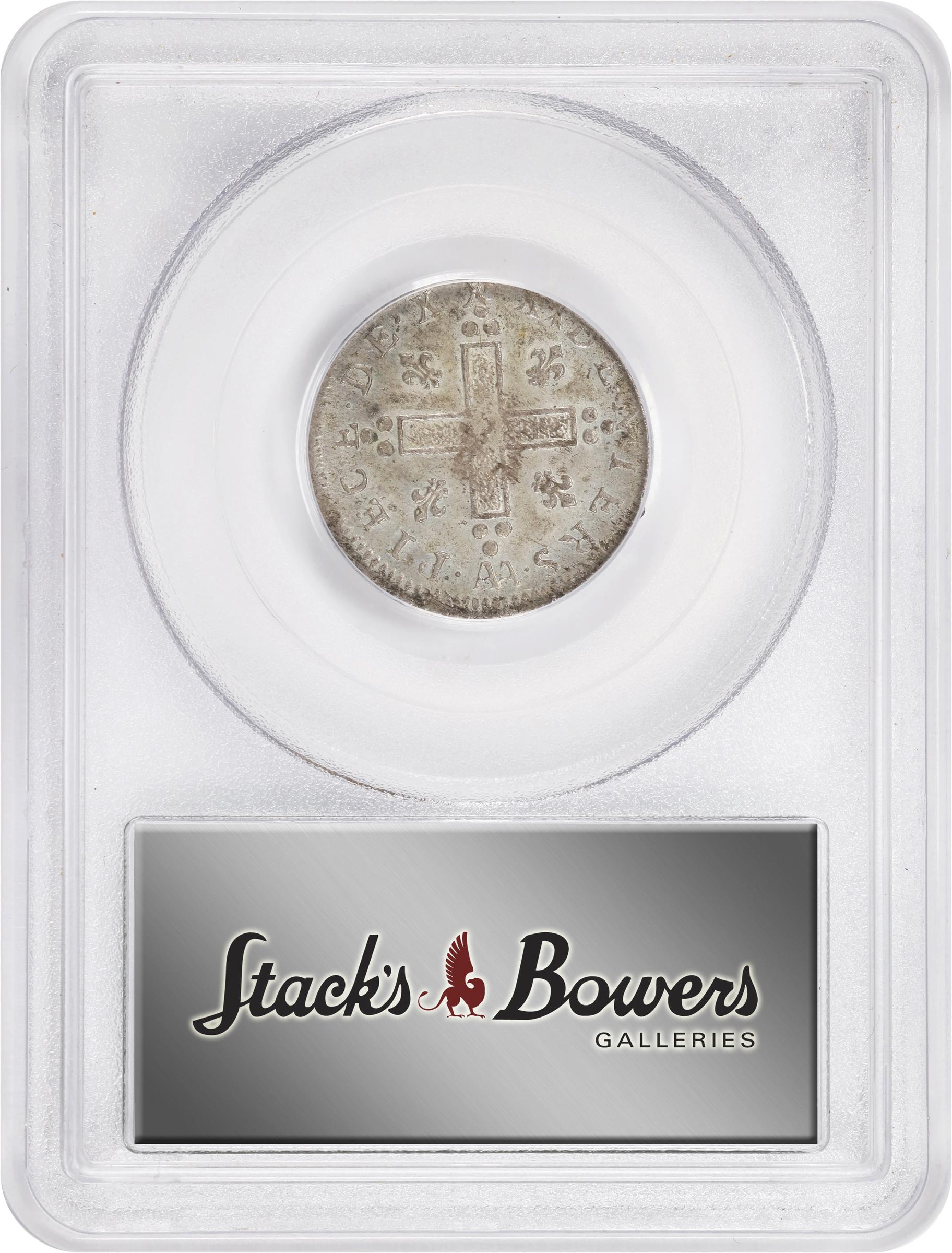 image for: 1710-AA 30 Deniers, or Mousquetaire. Metz Mint. Vlack-8b. Rarity-8. MS-63 (PCGS). OGH.