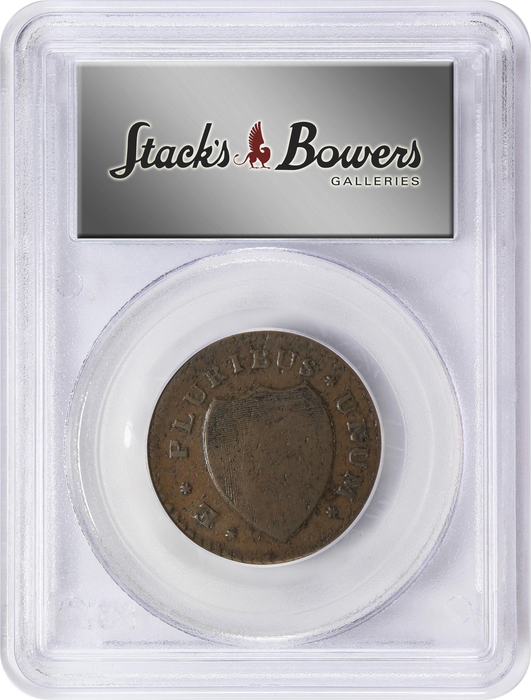 image for: 1786 New Jersey Copper. Maris 12-G, W-4790. Rarity-4. Date Under Plow, No Coulter, Shaggy Mane. VF-35 (PCGS).